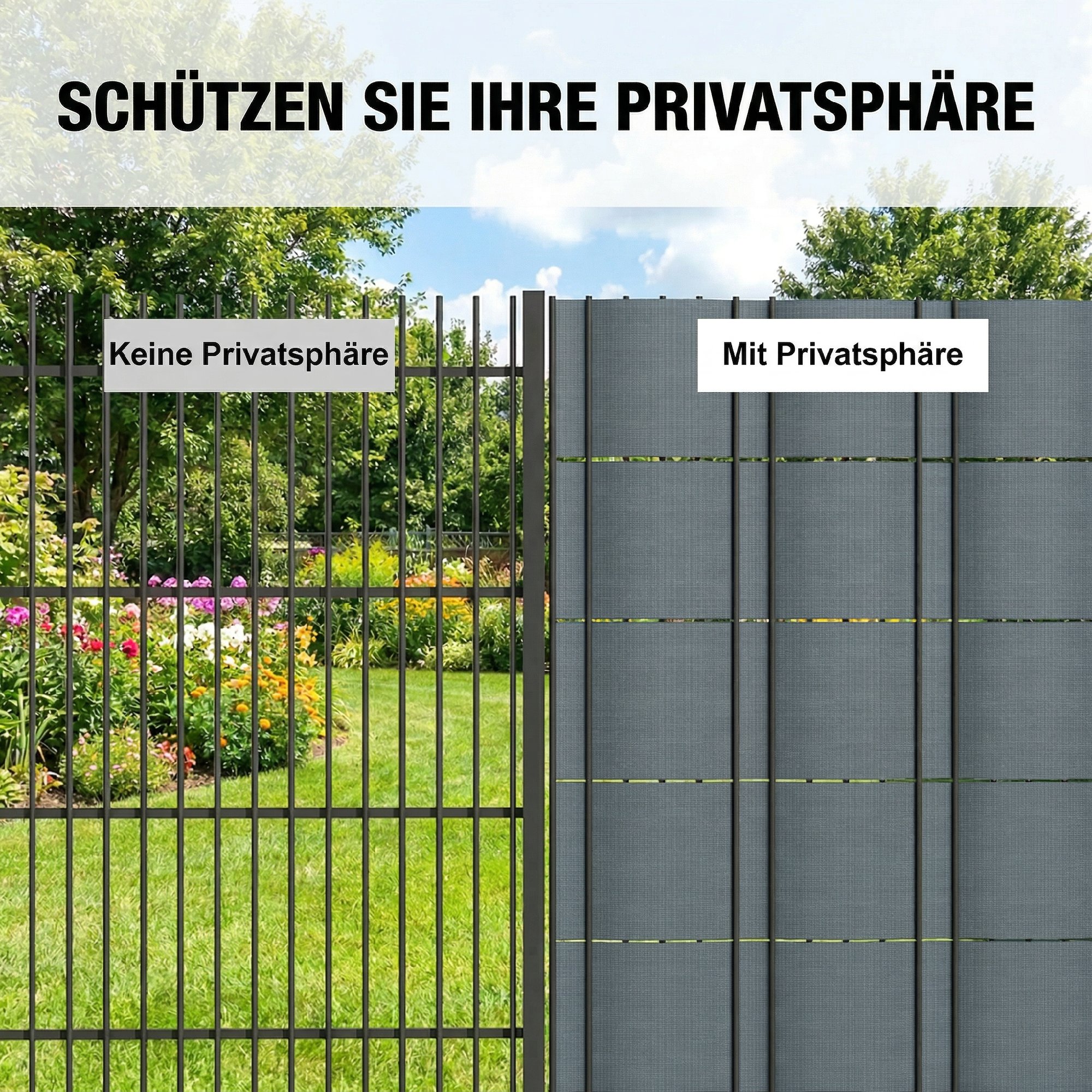 4-osaline privaatsuslintide komplekt aiale, plastik, hall, 14000 x 19 cm