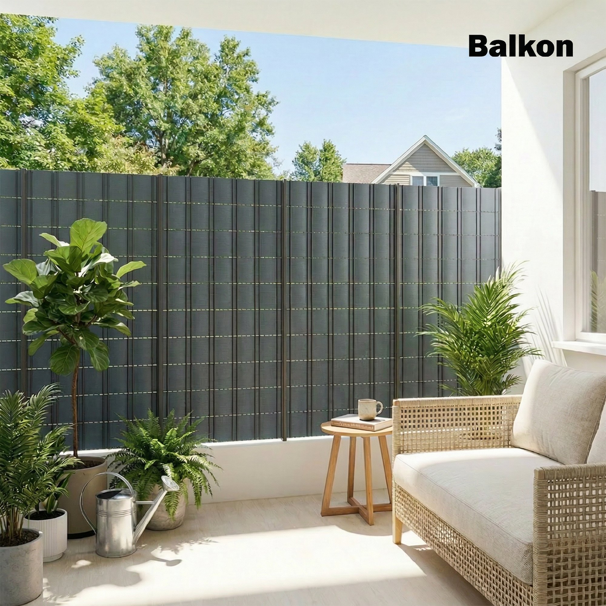 4-osaline privaatsuslintide komplekt aiale, plastik, hall, 14000 x 19 cm