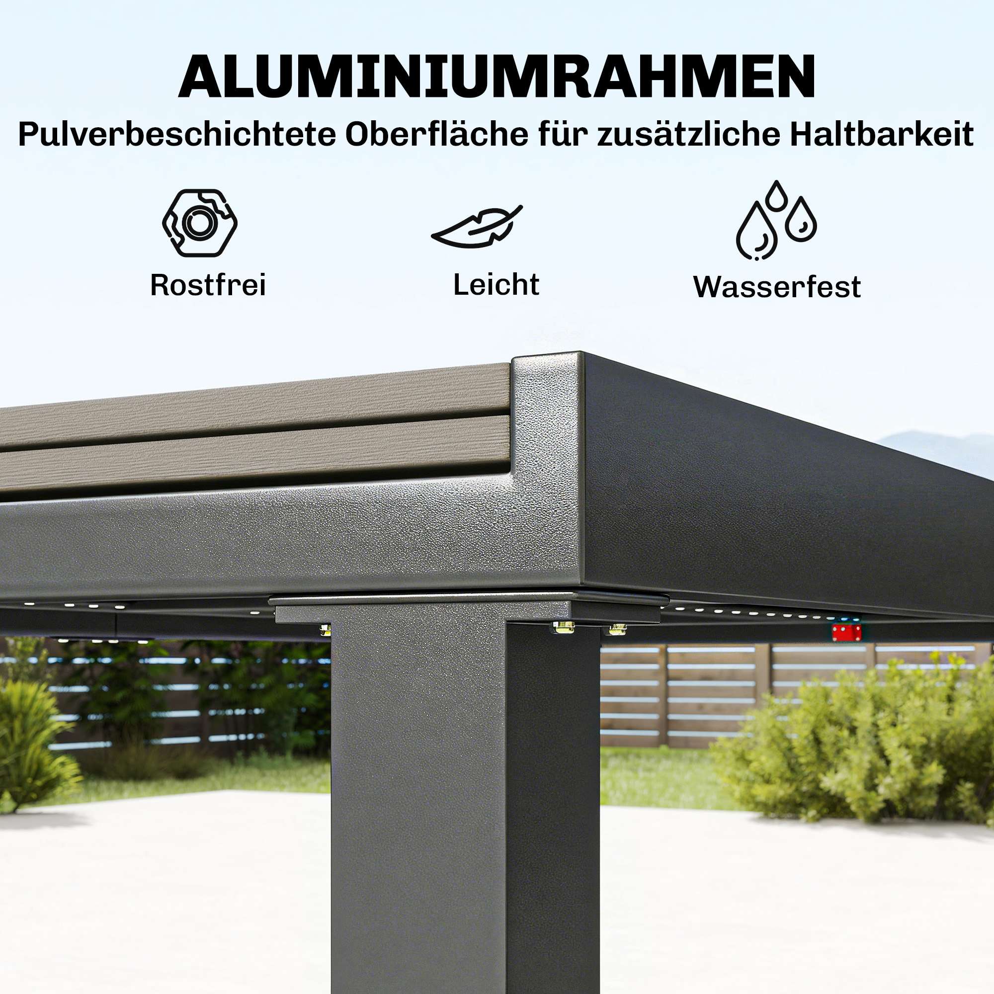7-osaline aiamööbli komplekt 6 inimesele, pikendatav laud, 6 tooli, hall, alumiiniumraam
