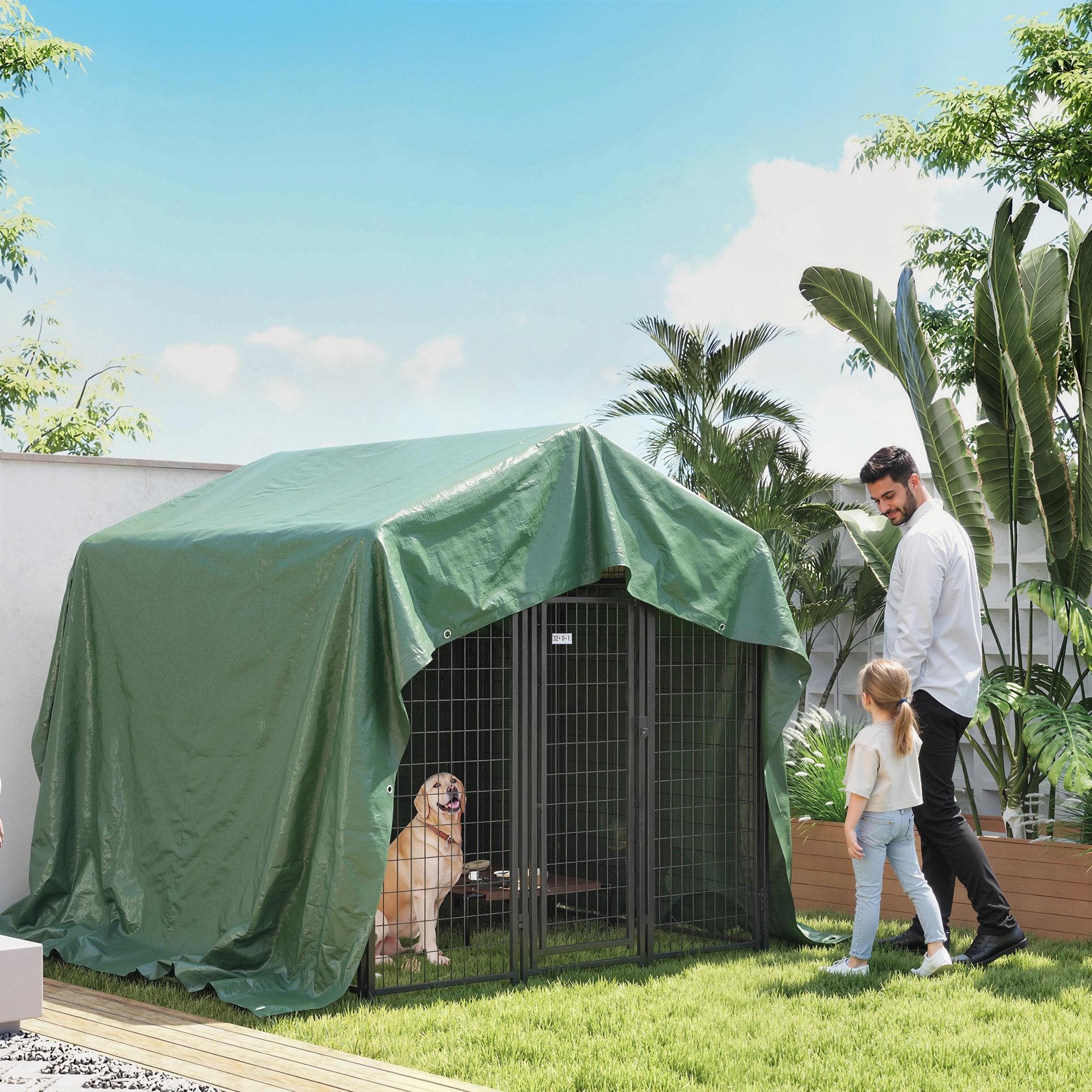 Veekindel katteplekk 6 x 4 m, 90 g/m² PE, roheline