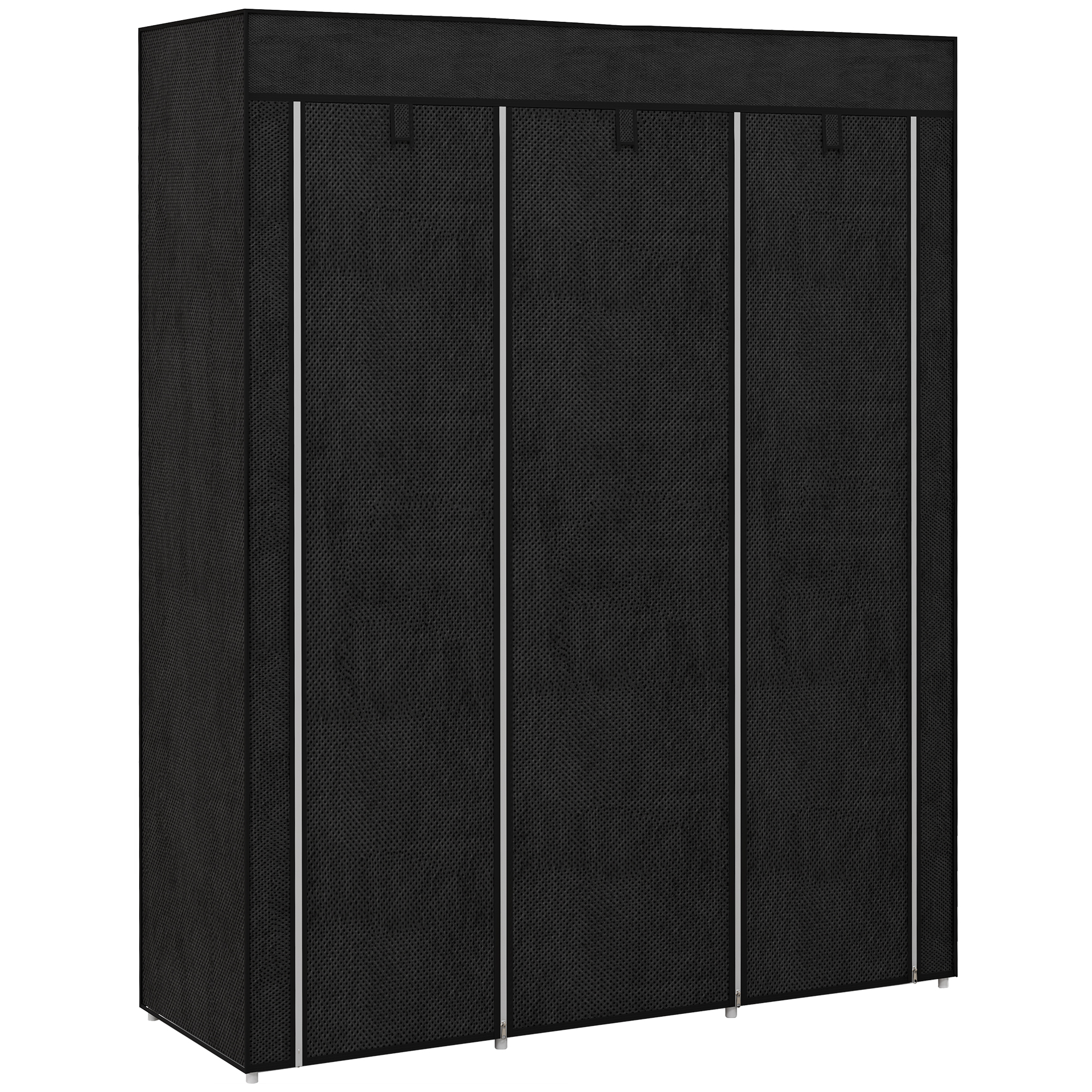 Kangaskapp, must, 125 x 43 x 162,5 cm