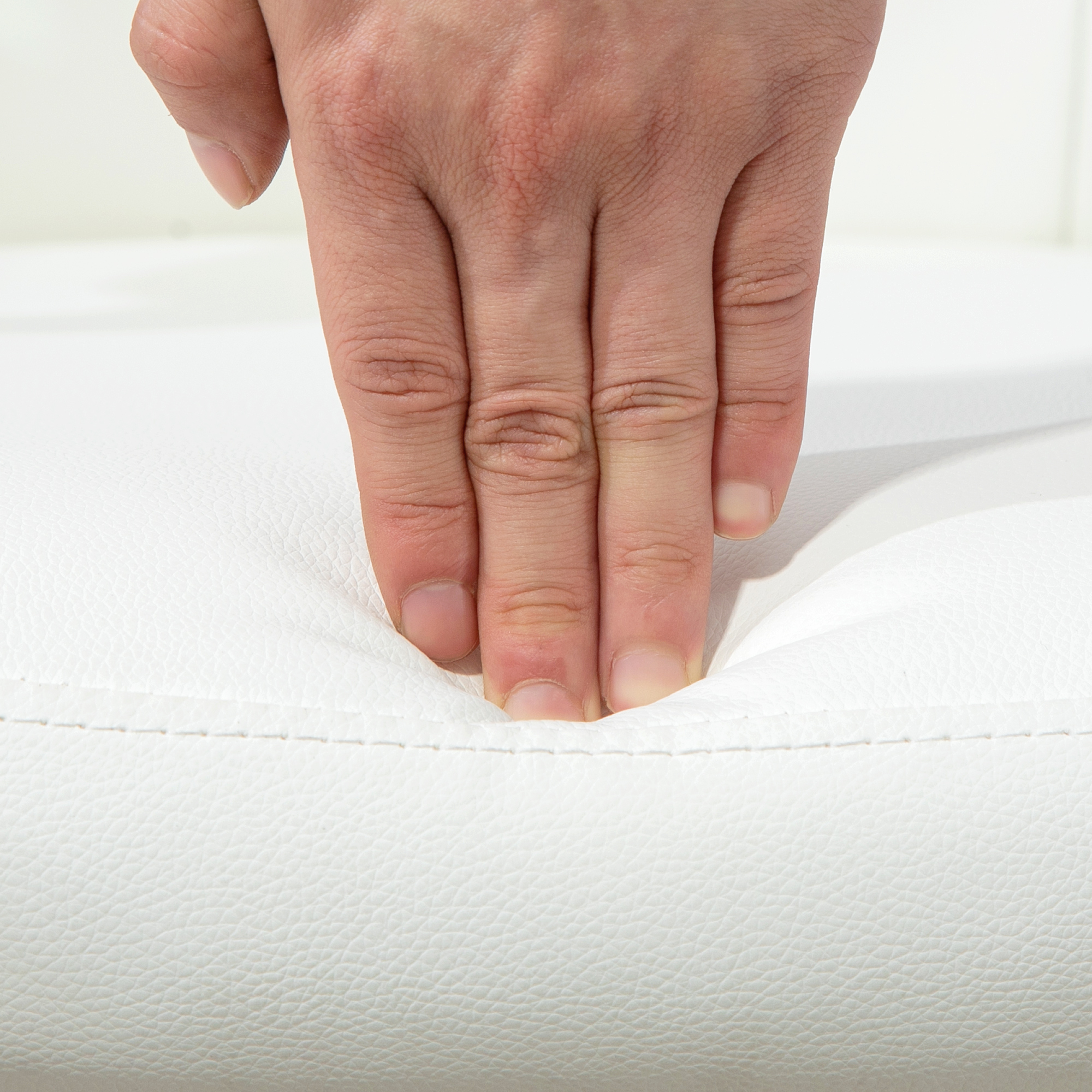 Bürootool, ergonoomiline, käetugedega, polsterdatud seljatoega, valge