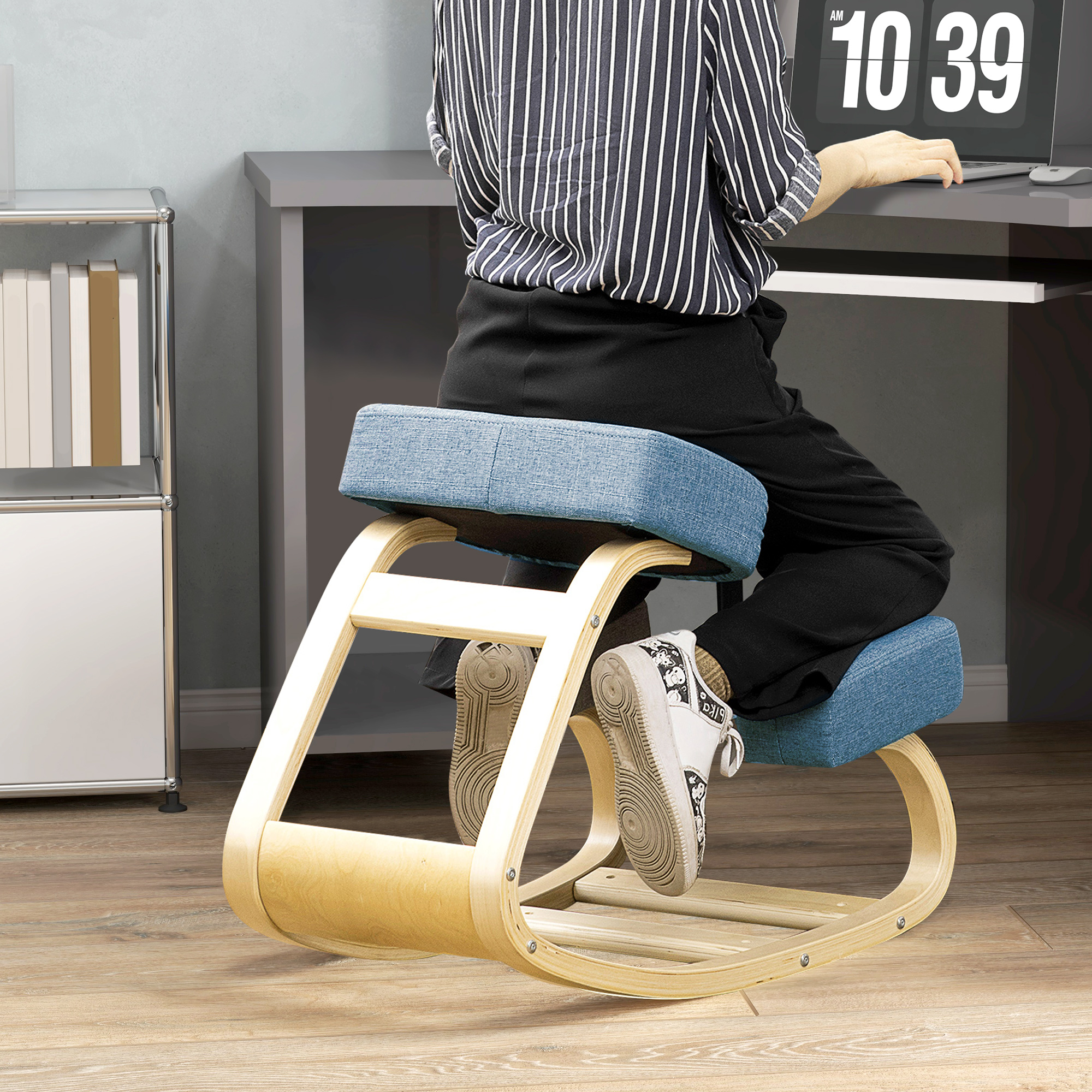 Ergonoomiline põlvitool, sinine, kuni 120 kg
