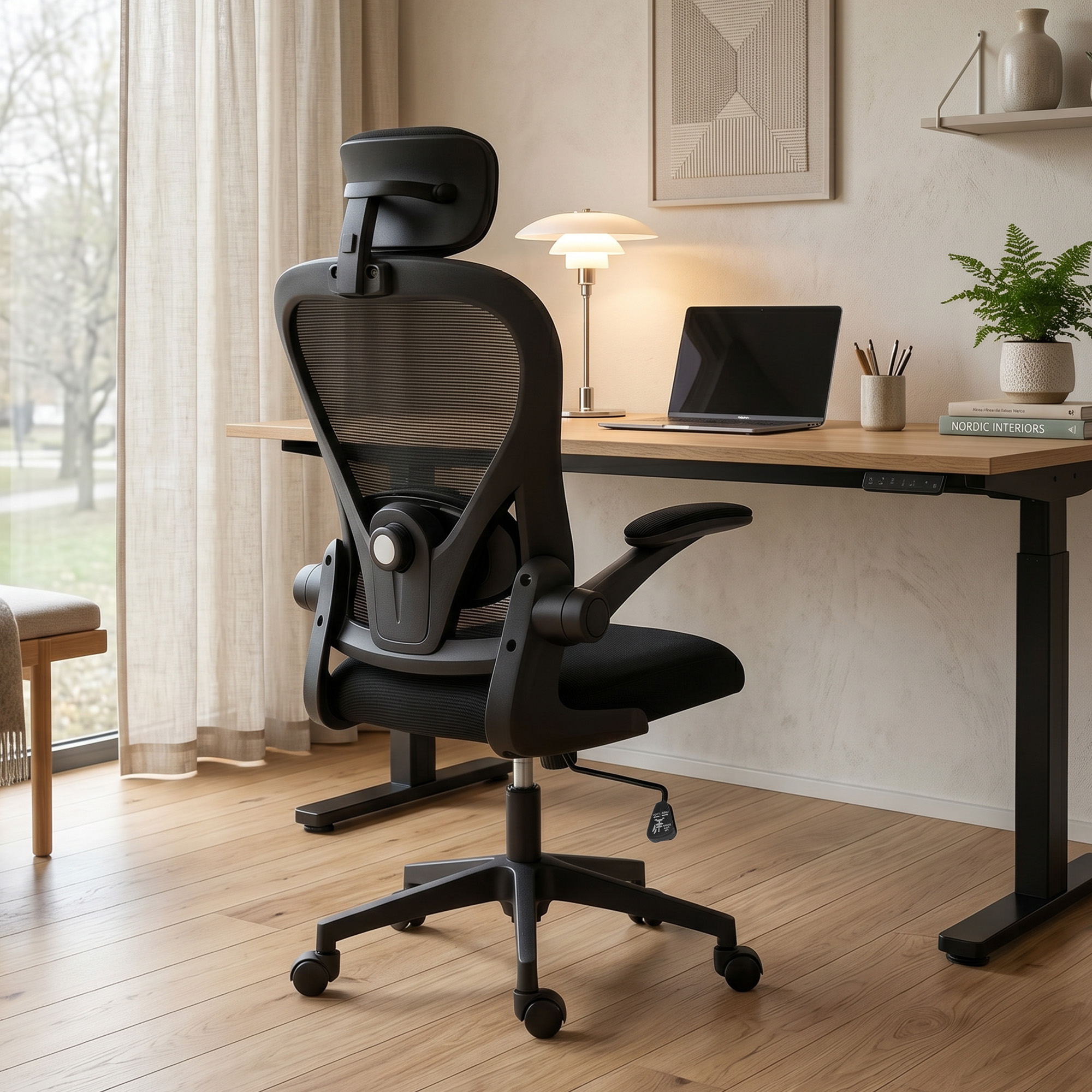 Ergonoomiline kontoritool, must, 64 x 63 x 115-125 cm