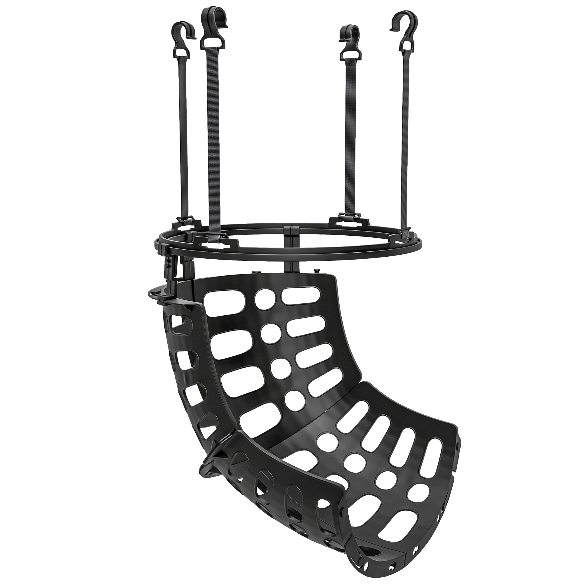 Korvpalli tagasilöögi seade, reguleeritav kõrgus, 360° pööratav, plast, must, 35,6 x 35,6 x 75,5 cm