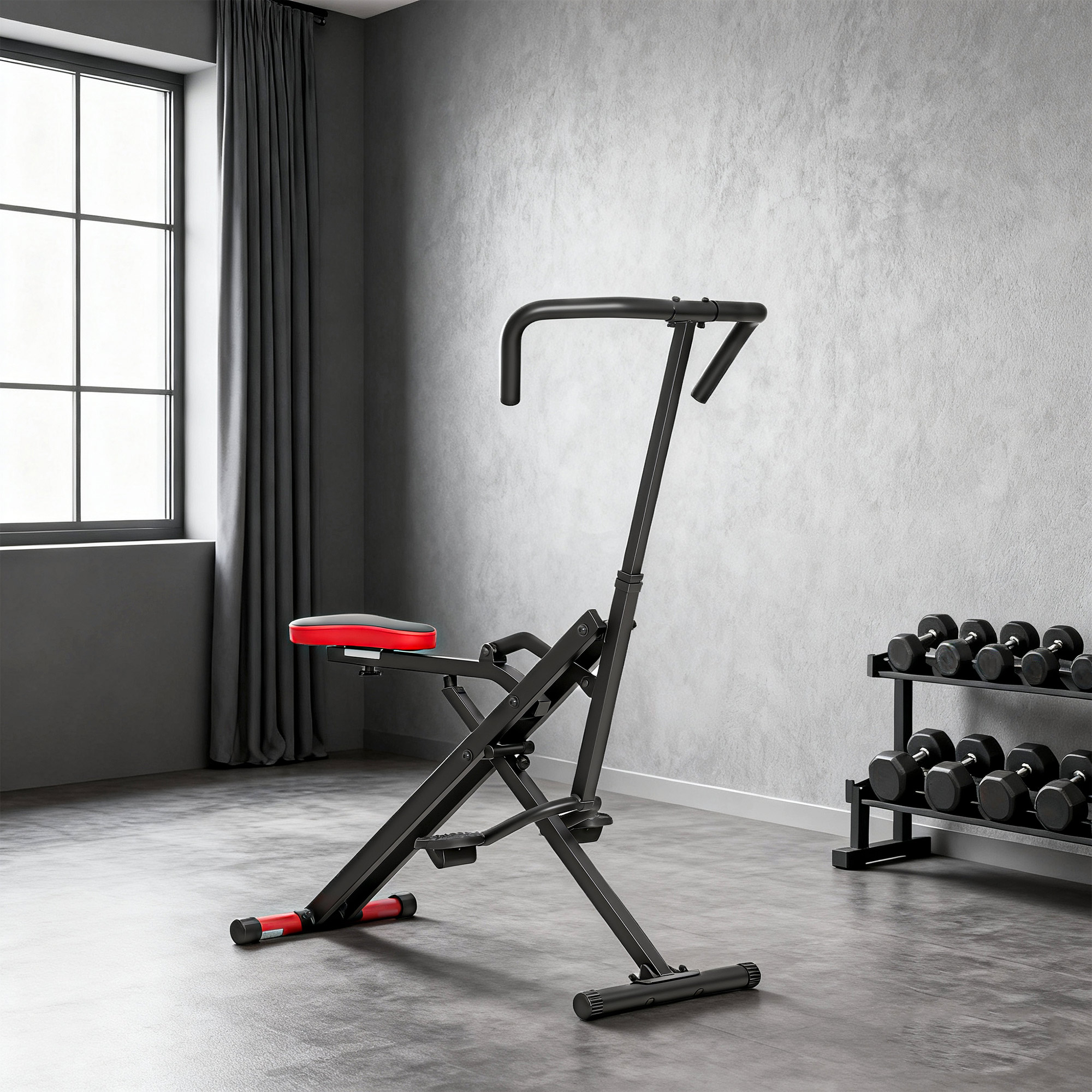 Total Crunch treeningmasin, reguleeritav, metall, punane