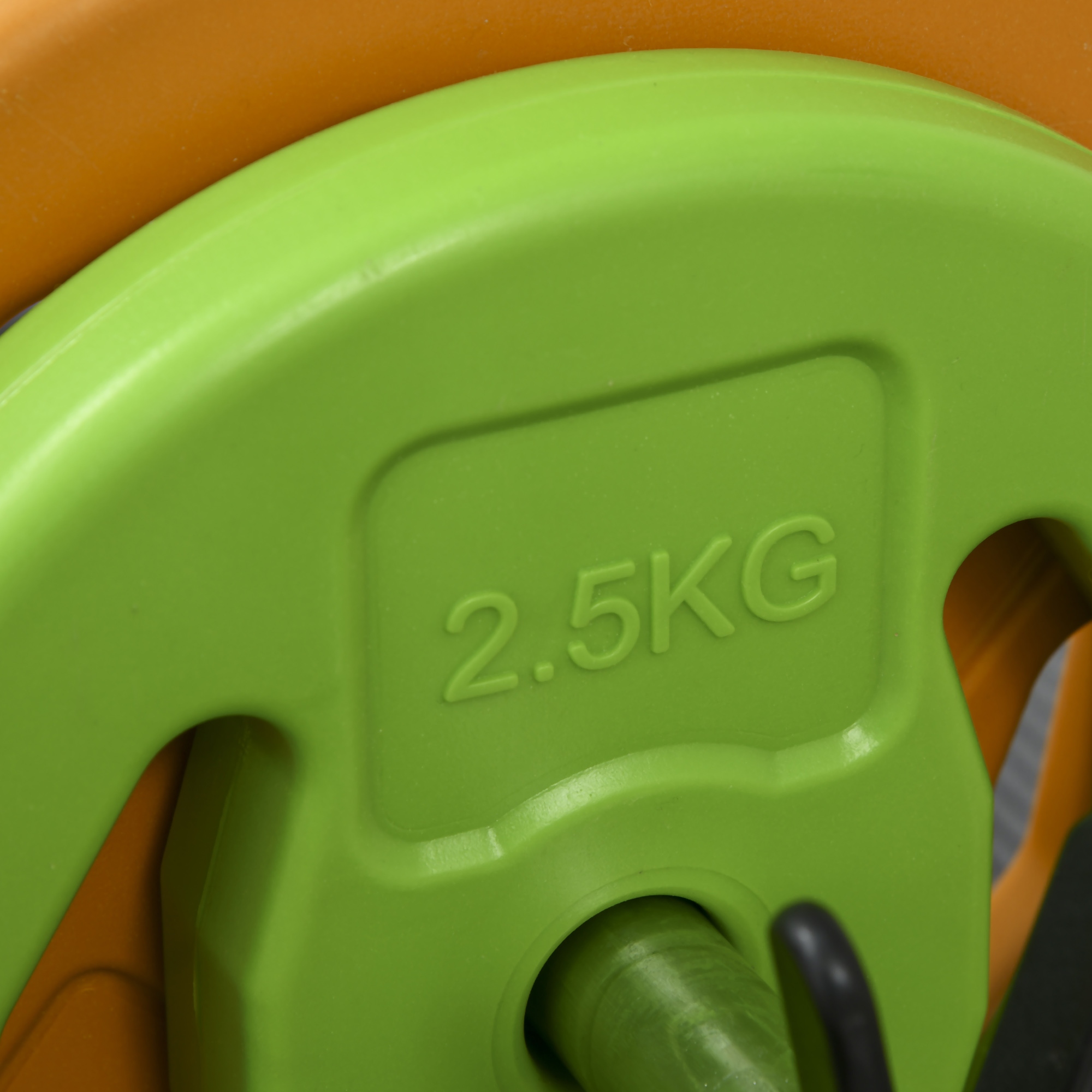 20 kg hantlite komplekt, oranž, roheline, kollane, metall
