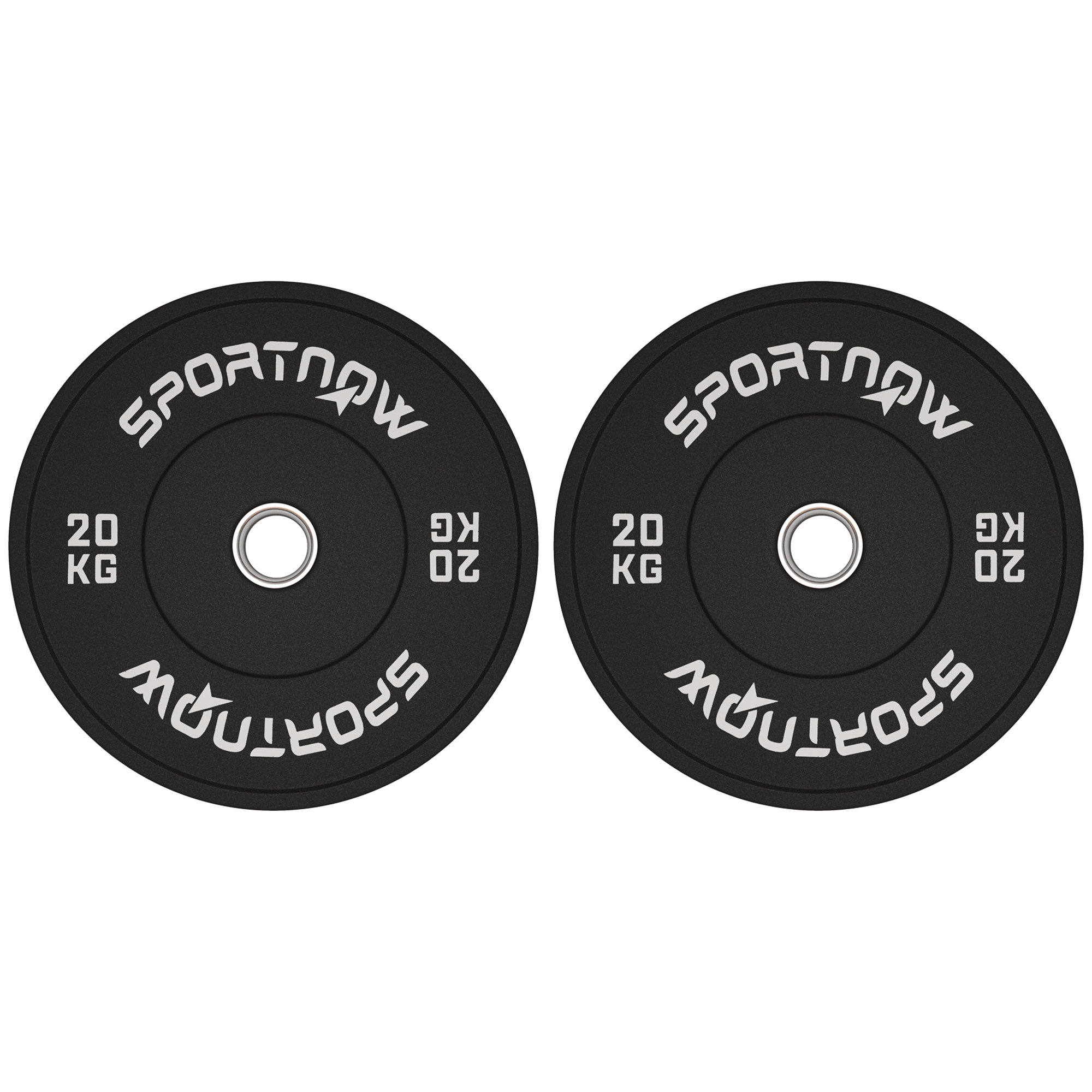 Hantelikettide komplekt, 2 x 20 kg, olümpiasstandard, kumm, must