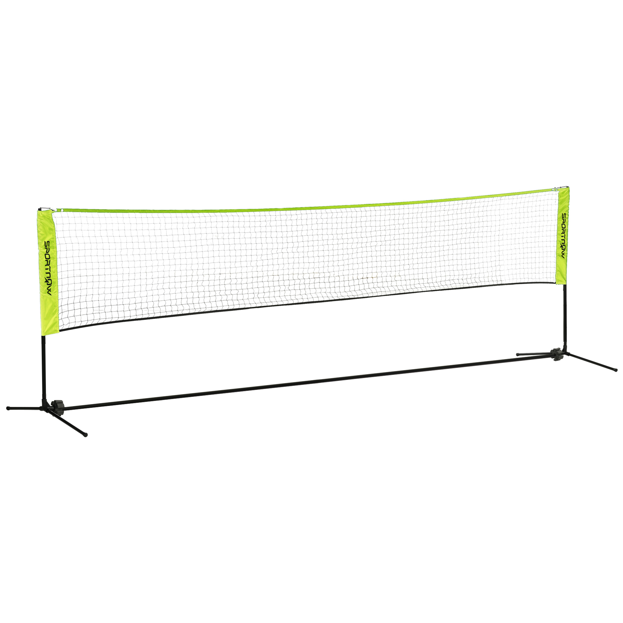 Reguleeritav kaasaskantav sulgpallivõrk, 107-155 cm, kollane, kotiga