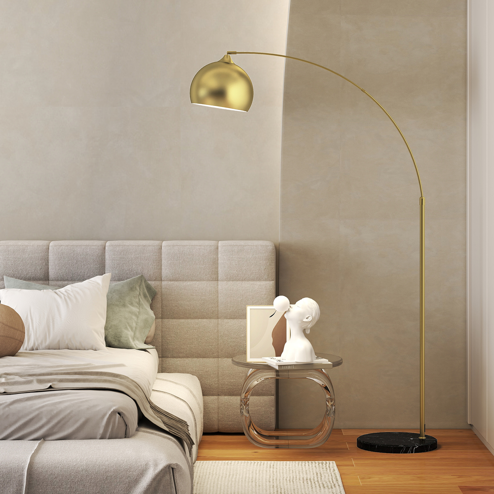 Kaarlamp, kuldne/must, 170-180 cm