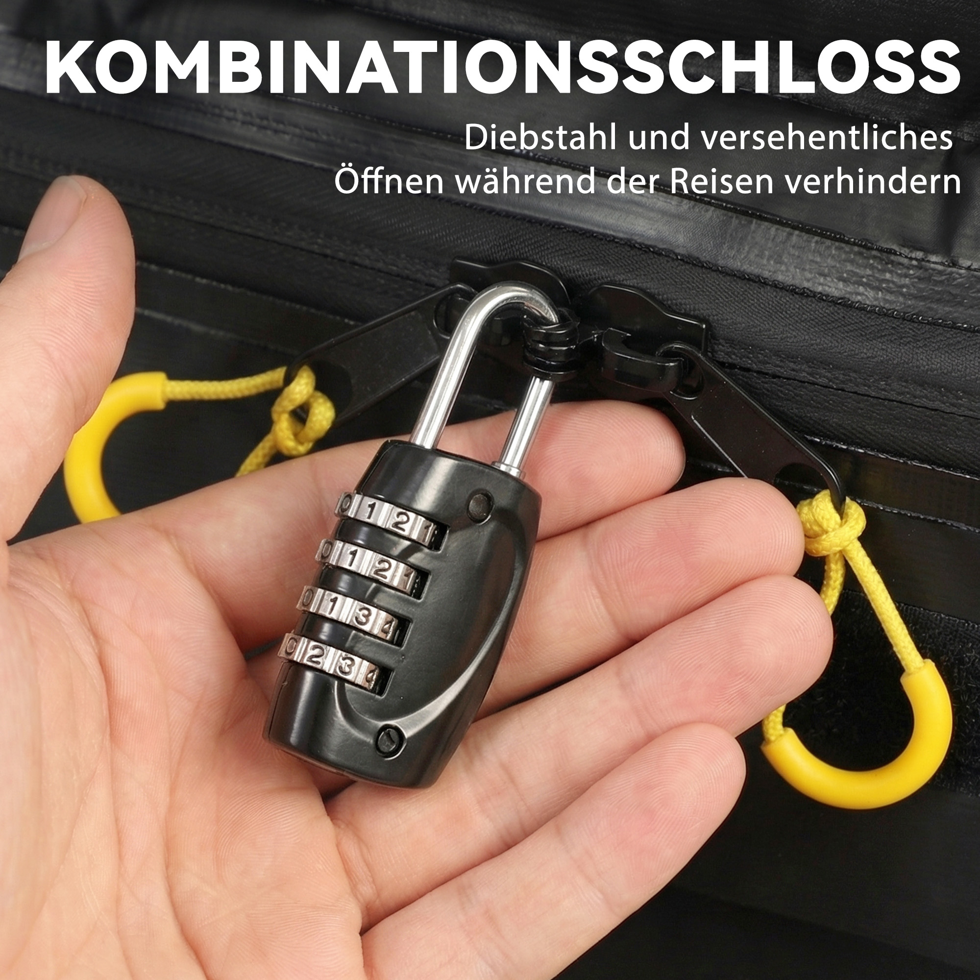 Autokatusel pagasikott, 424,5 l, must / kollane, 112 x 86 x 43 cm