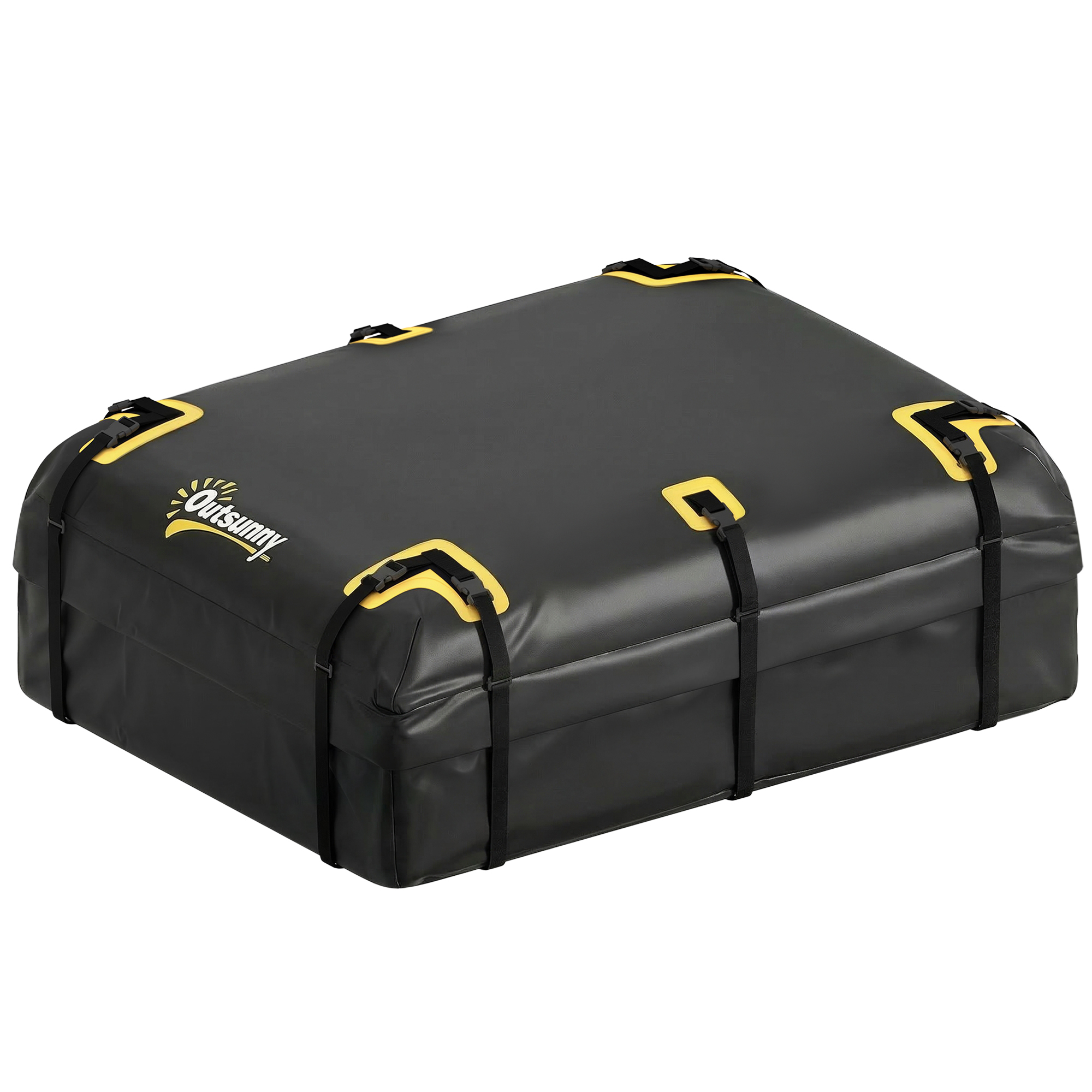Auto katuse pagasi kott, 594,3 l, must/kollane, 132 x 100 x 45 cm