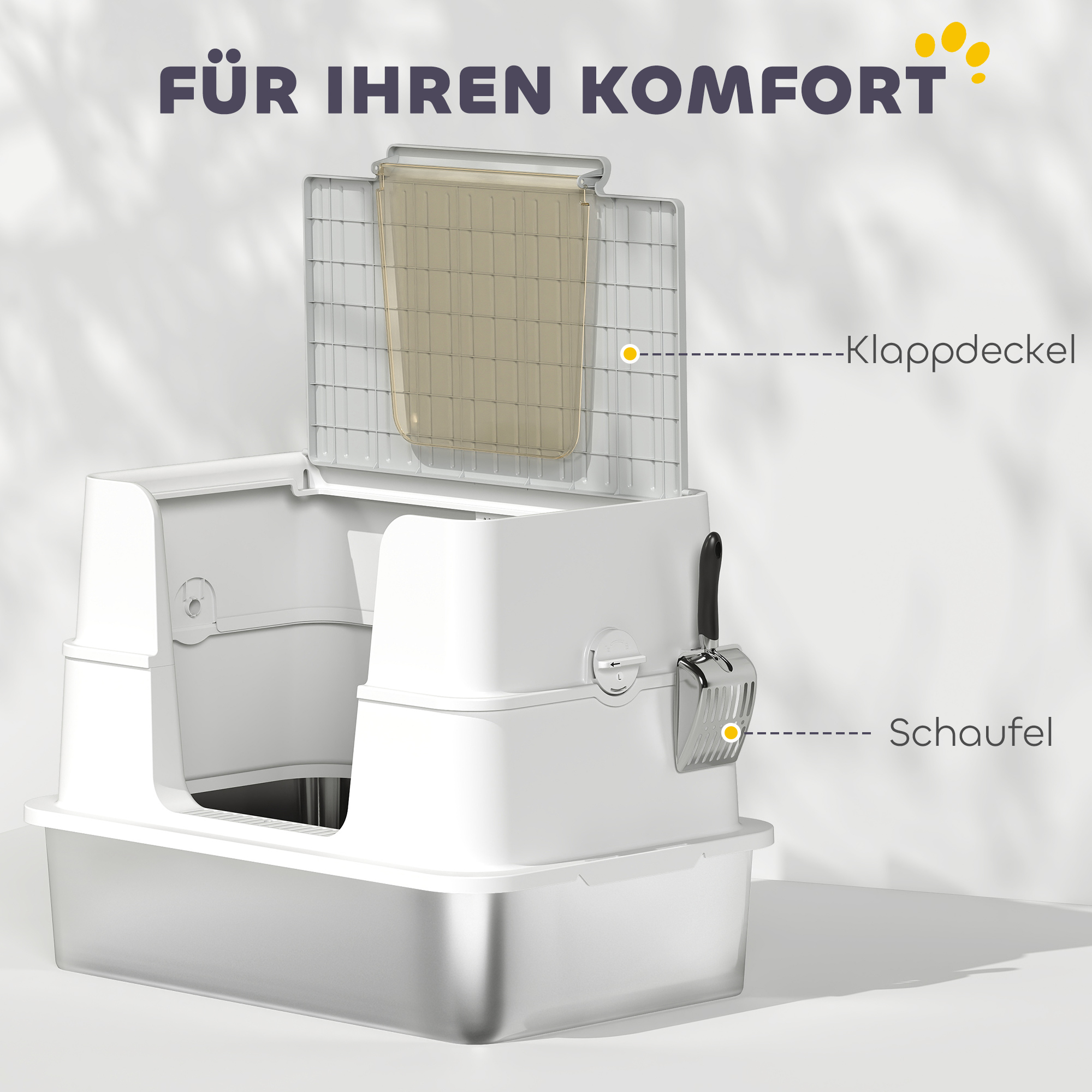Kassiliivakast roostevabast terasest, XL siseruum, koos kühvliga, helehall
