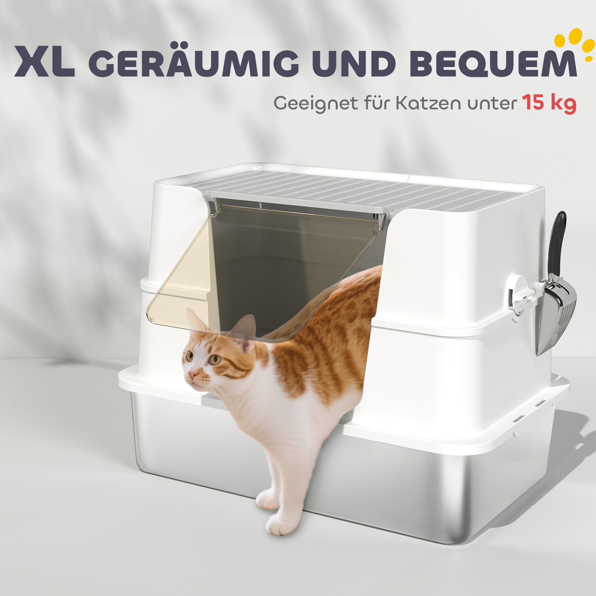 Kassiliivakast roostevabast terasest, XL siseruum, koos kühvliga, helehall