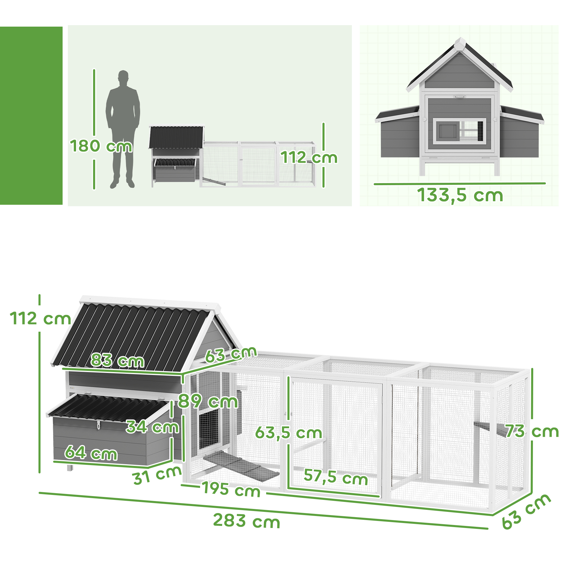 Suur kanakuut 7-10 kanale, pesad, kiik, aken, pesakastid, traatvõrk, hall