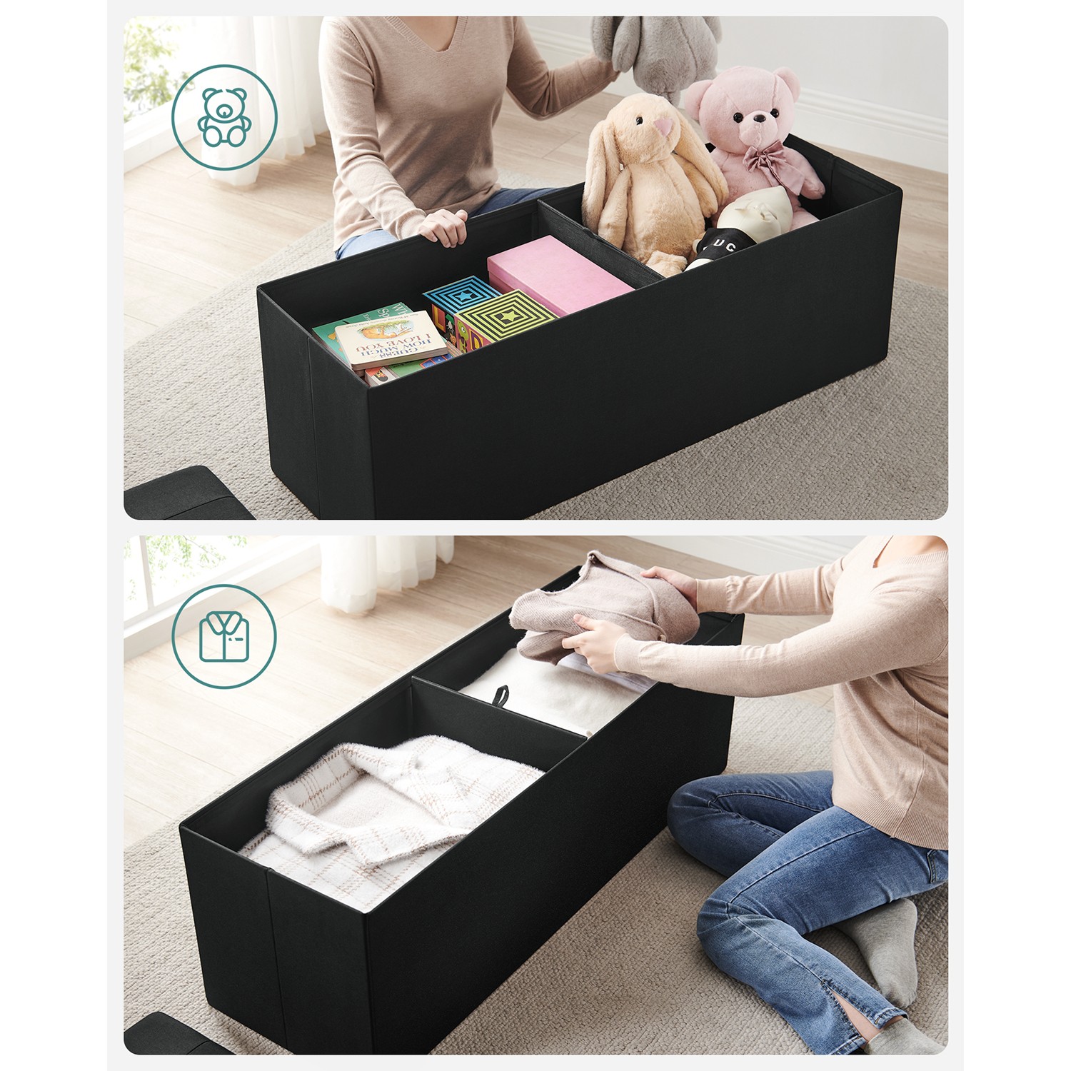 Panipaigaga pink, must, linase imitatsiooniga, MDF, 110 x 38 x 38 cm
