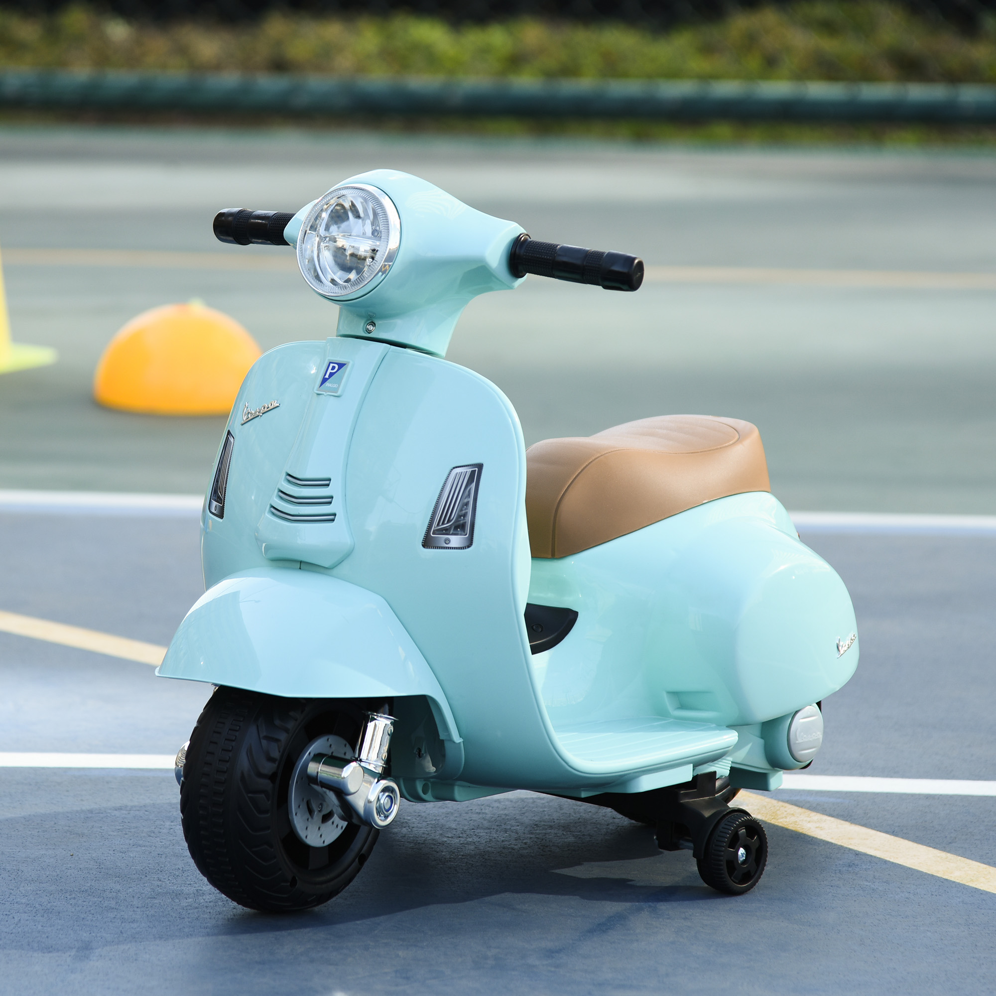 Elektriline laste mootorratas VESPA, roheline, 66,5 x 38 x 52 cm