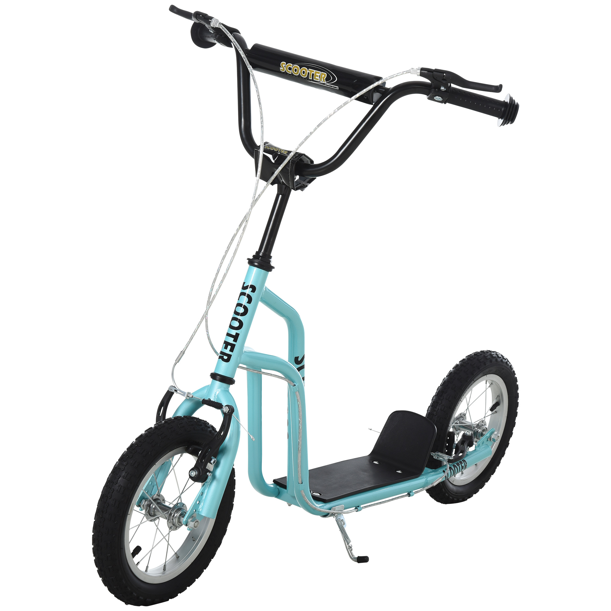 Laste tõukeratas reguleeritava lenksuga, sinine, 120 x 58 x 75-80 cm