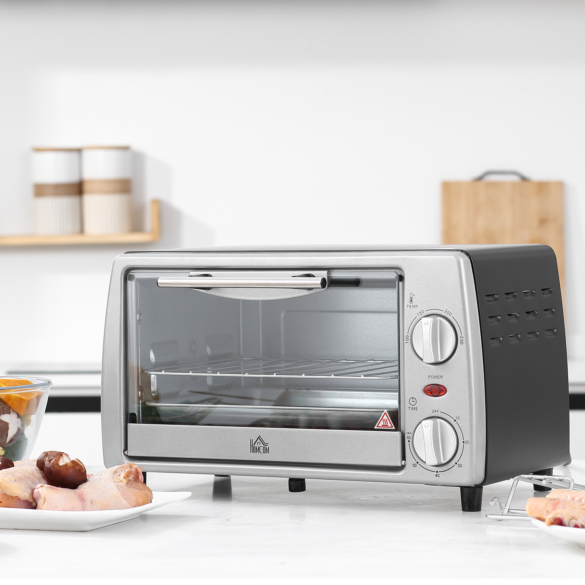 Miniahi 10 l, 750 W, 100-230 °C, 60 min taimer, hõbedane
