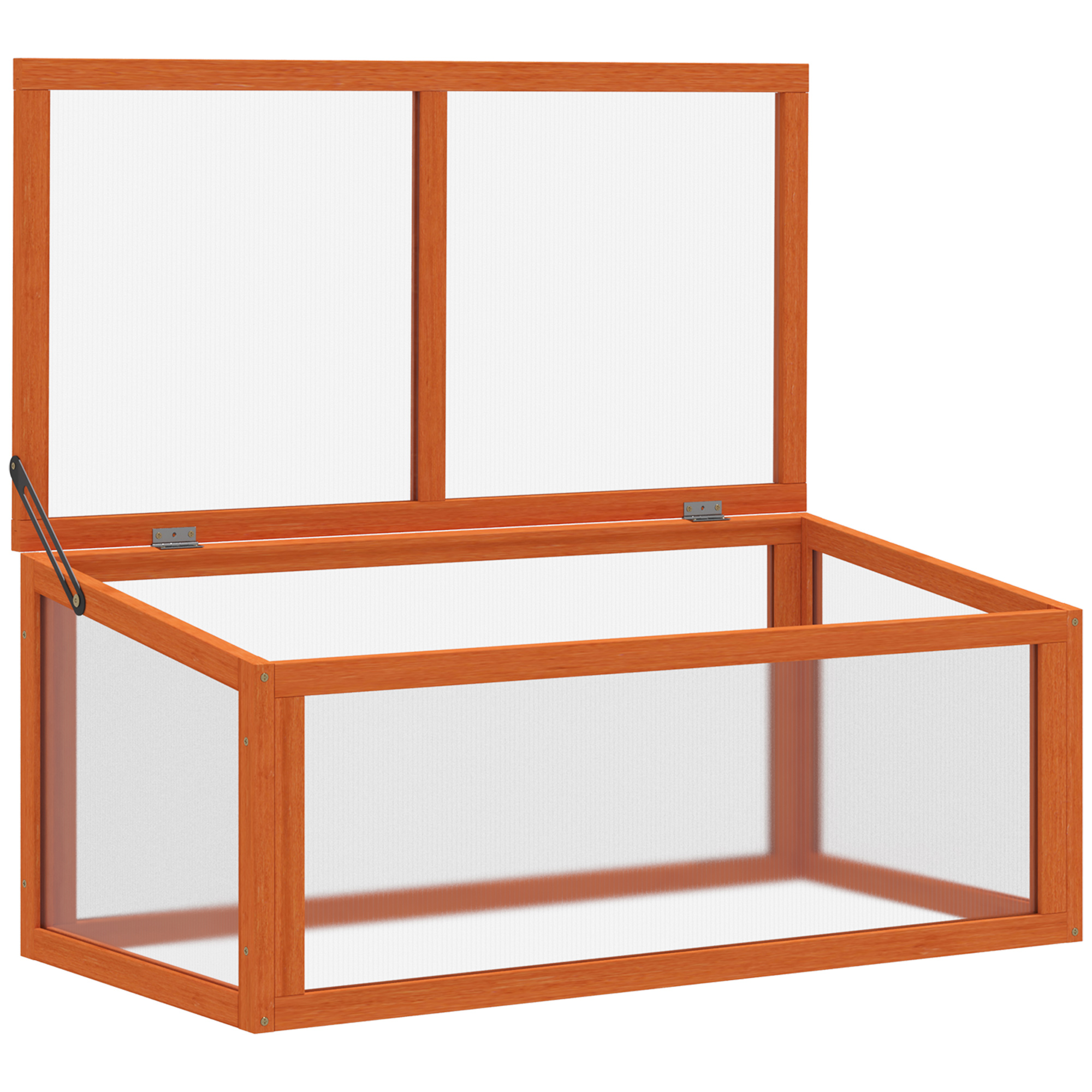 Külmapeenar puidust ja polükarbonaadist, oranž, 90 x 46 x 40 cm