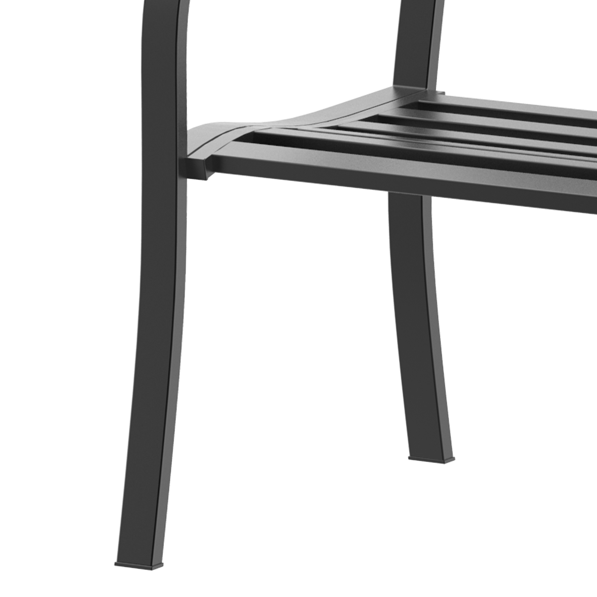 Aiapink, 2-kohaline, must, terasest, 127 x 60 x 87 cm