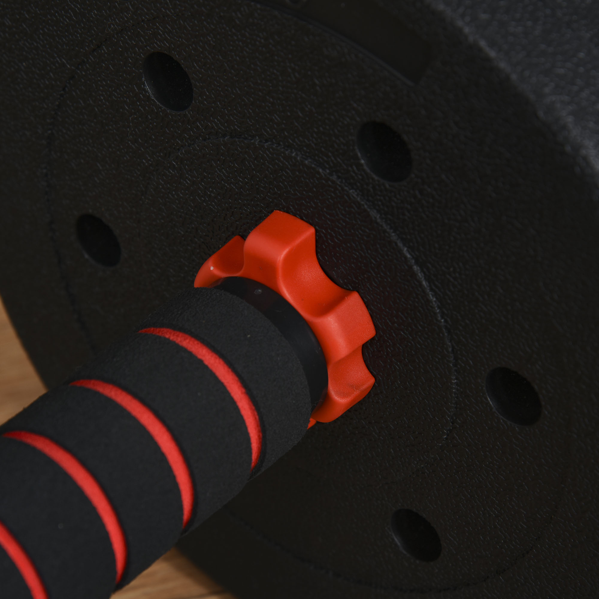 Reguleeritav kaks-ühes hantli- ja kangikomplekt kuni 25 kg, 12 ketast