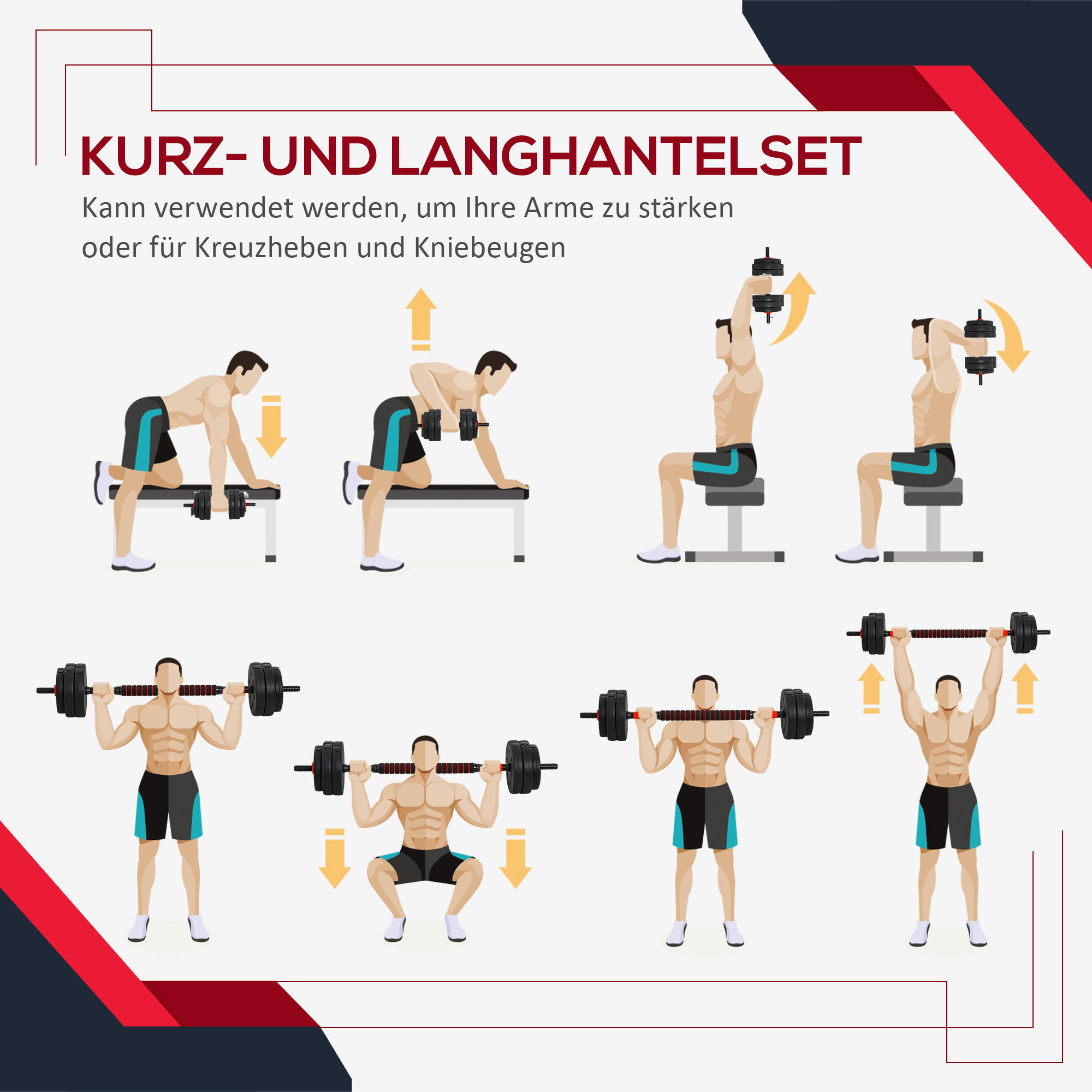 Reguleeritav kaks-ühes hantli- ja kangikomplekt kuni 25 kg, 12 ketast