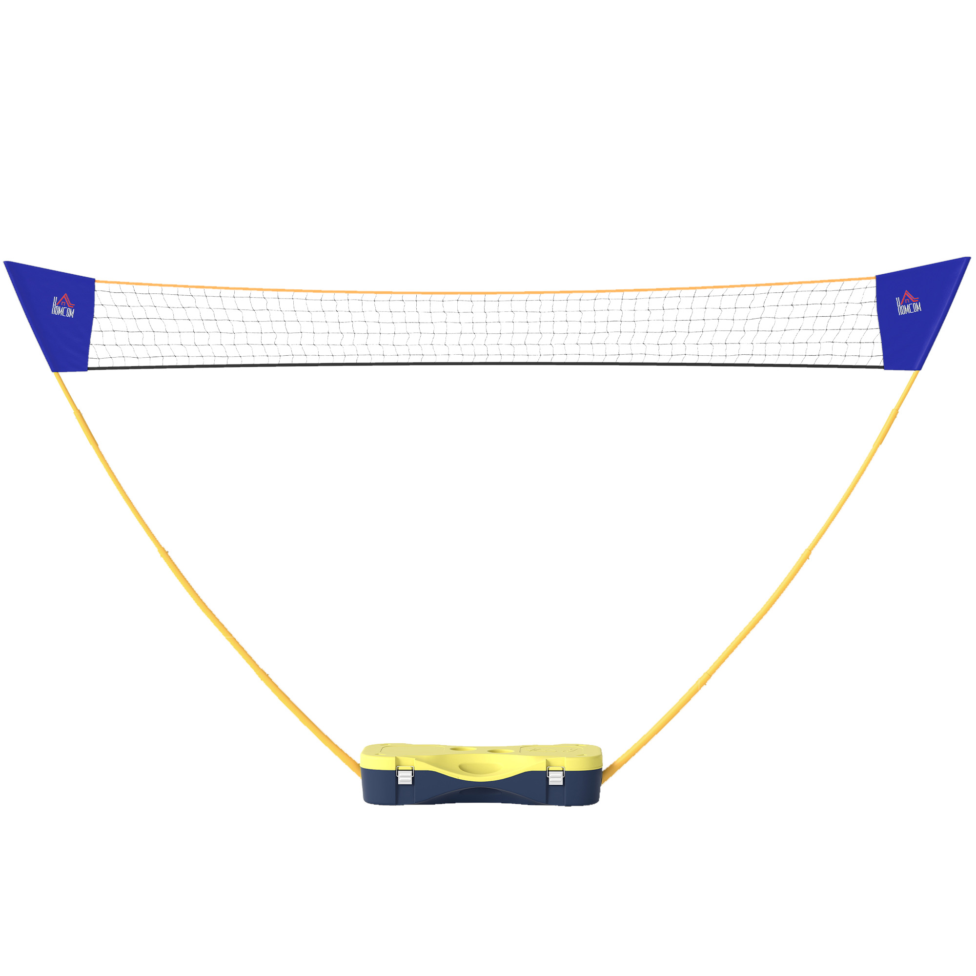 Kaasaskantav sulgpallivõrgu komplekt, kollane+sinine, 286 x 33 x 157 cm