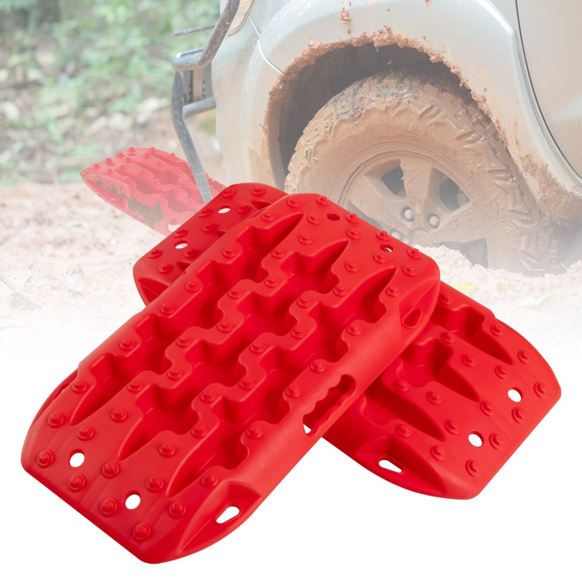2 tk punased liugplaadid liivale/porile/lumele 58x31x6 cm
