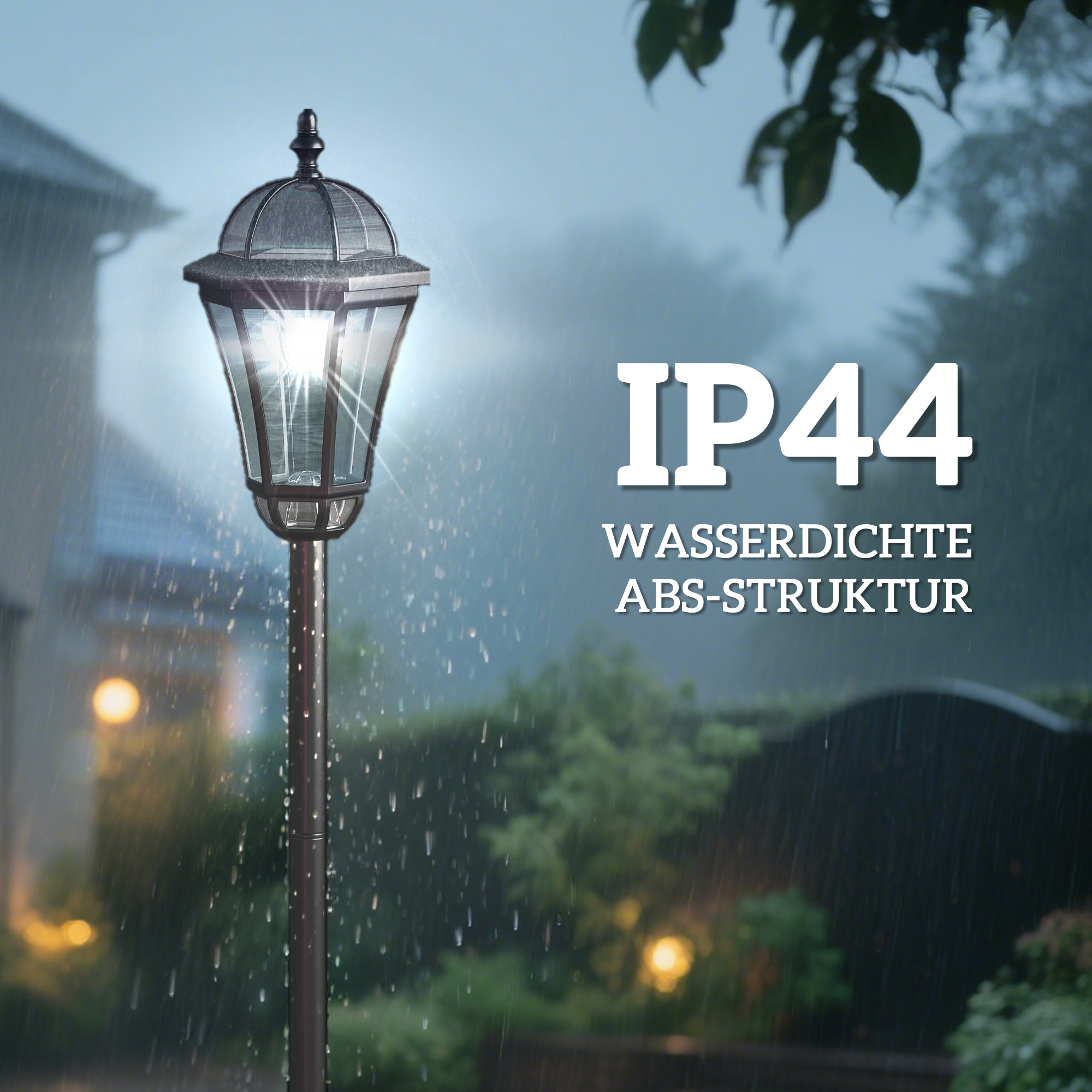 Päikesega aiavalgusti 2 tk komplekt, must, Ø 18,5 x H 129 cm