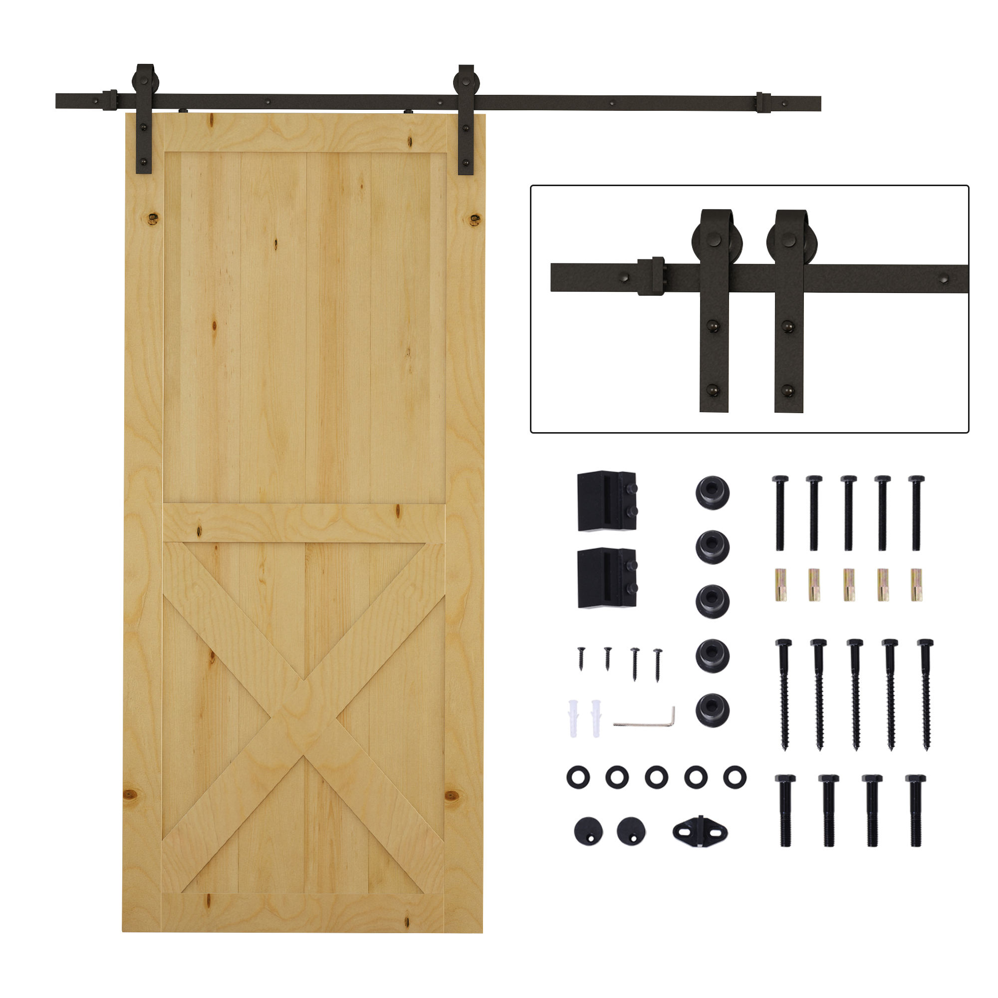 Liugukse furnituuri komplekt, must, 2 m, 100 kg