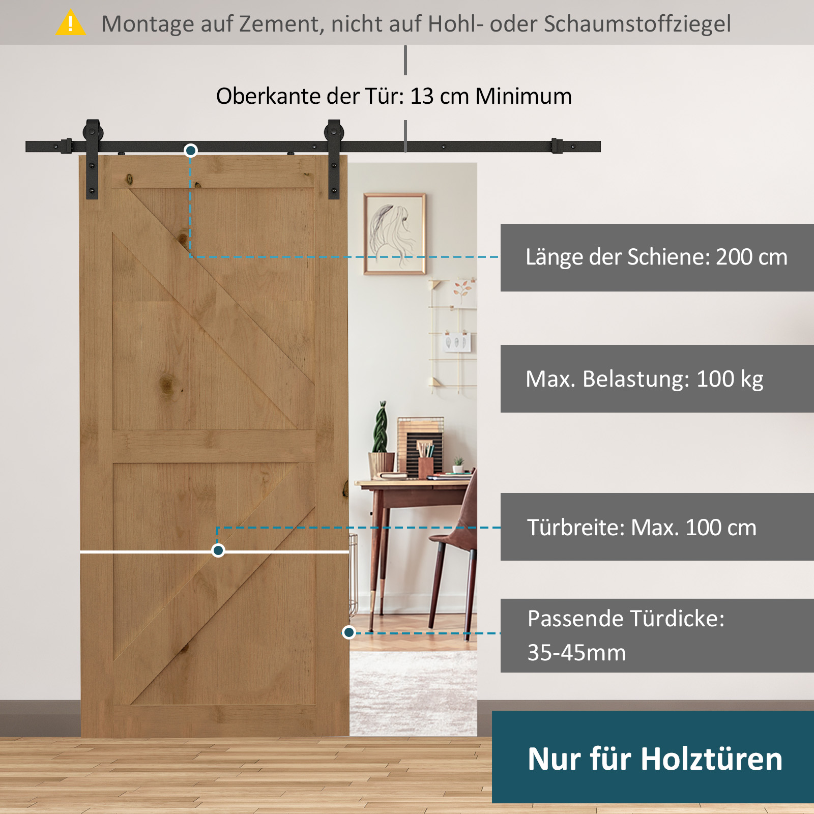 Liugukse furnituuri komplekt, must, 2 m, 100 kg