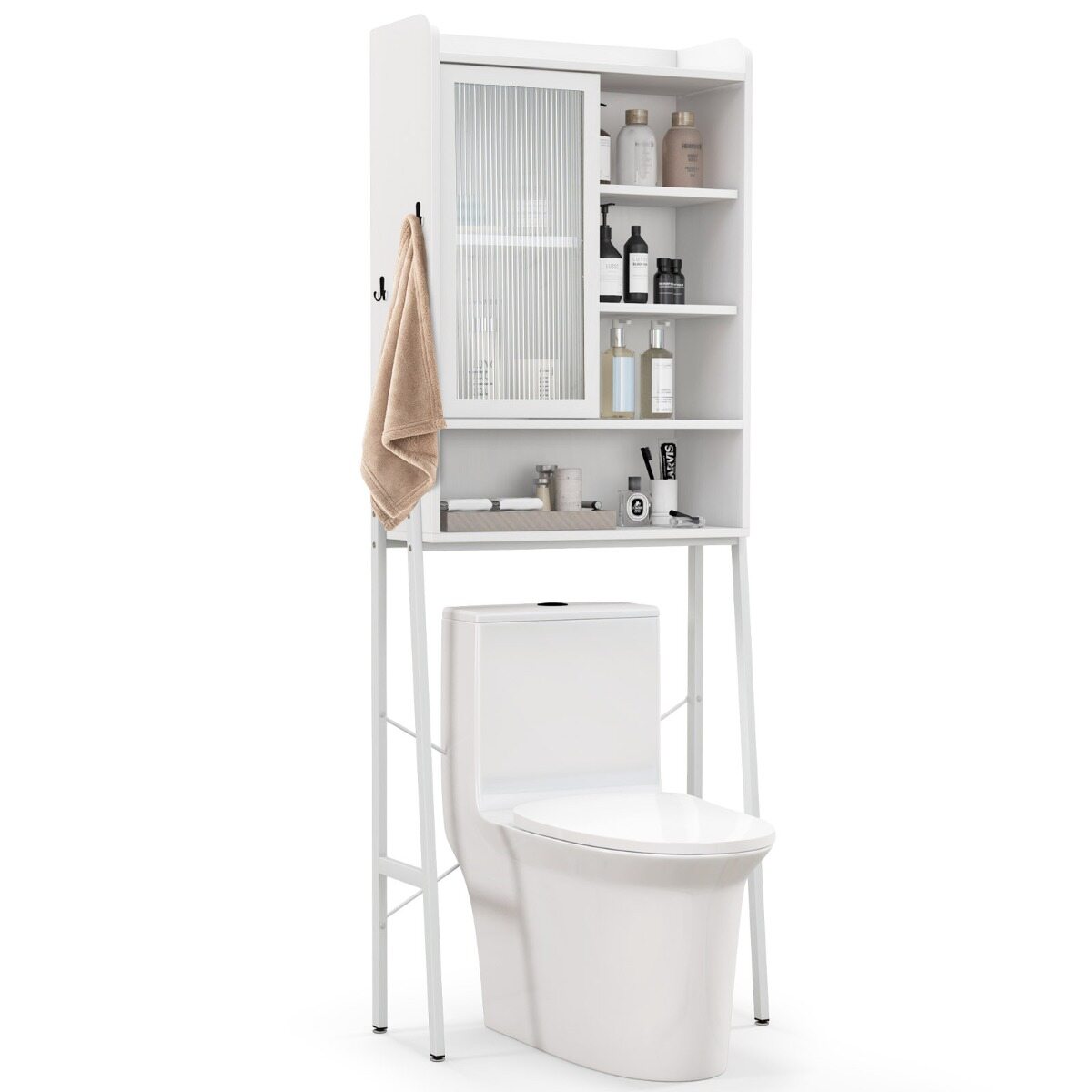 Vannitoa kapp 63x29x170 cm valge RTBA7856WH