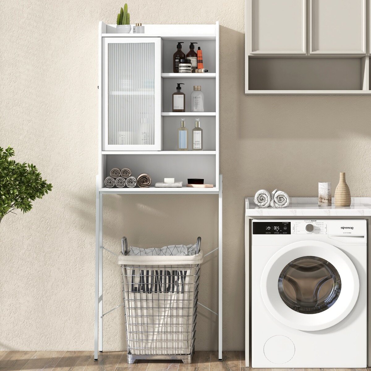 Vannitoa kapp 63x29x170 cm valge RTBA7856WH