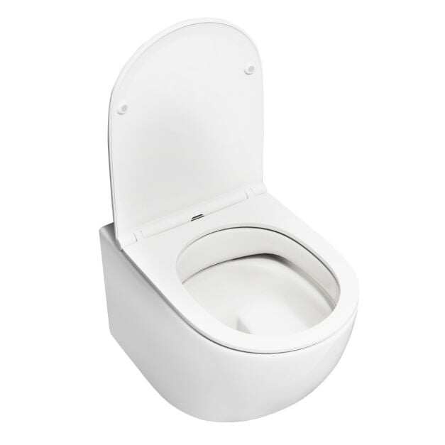 Seinapealne keraamiline WC-pott 4/6L pehme sulgumisega