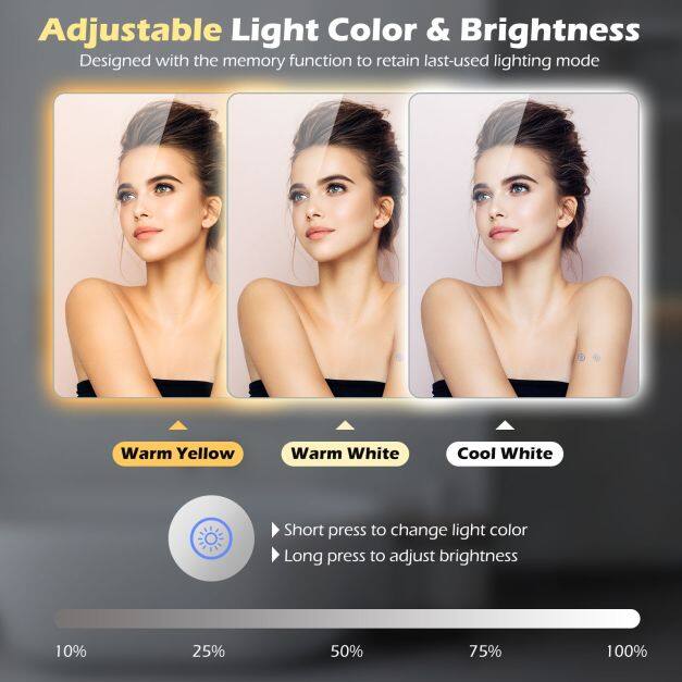 80×60 cm LED-valgustusega ristkülikukujuline vannitoapeegel