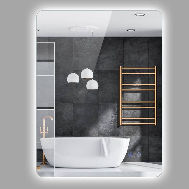 80×60 cm LED-valgustusega ristkülikukujuline vannitoapeegel