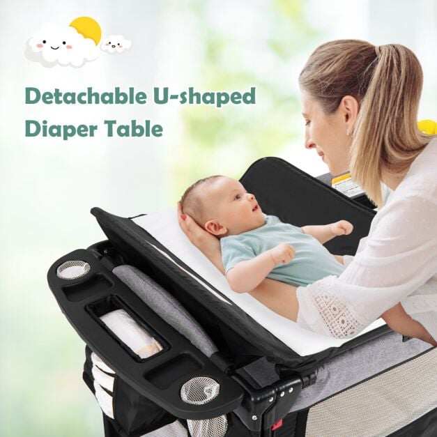 5-ühes beebivoodi must