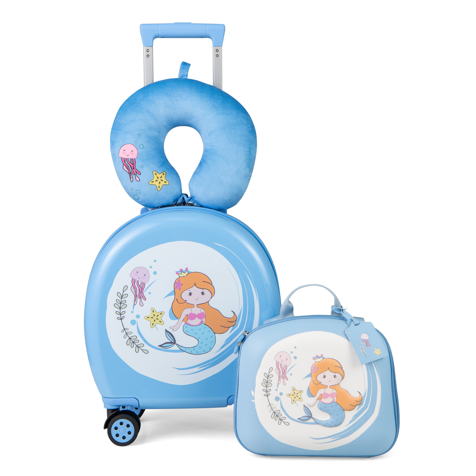Laste kohvrikomplekt 14″ kohvriga, sinine