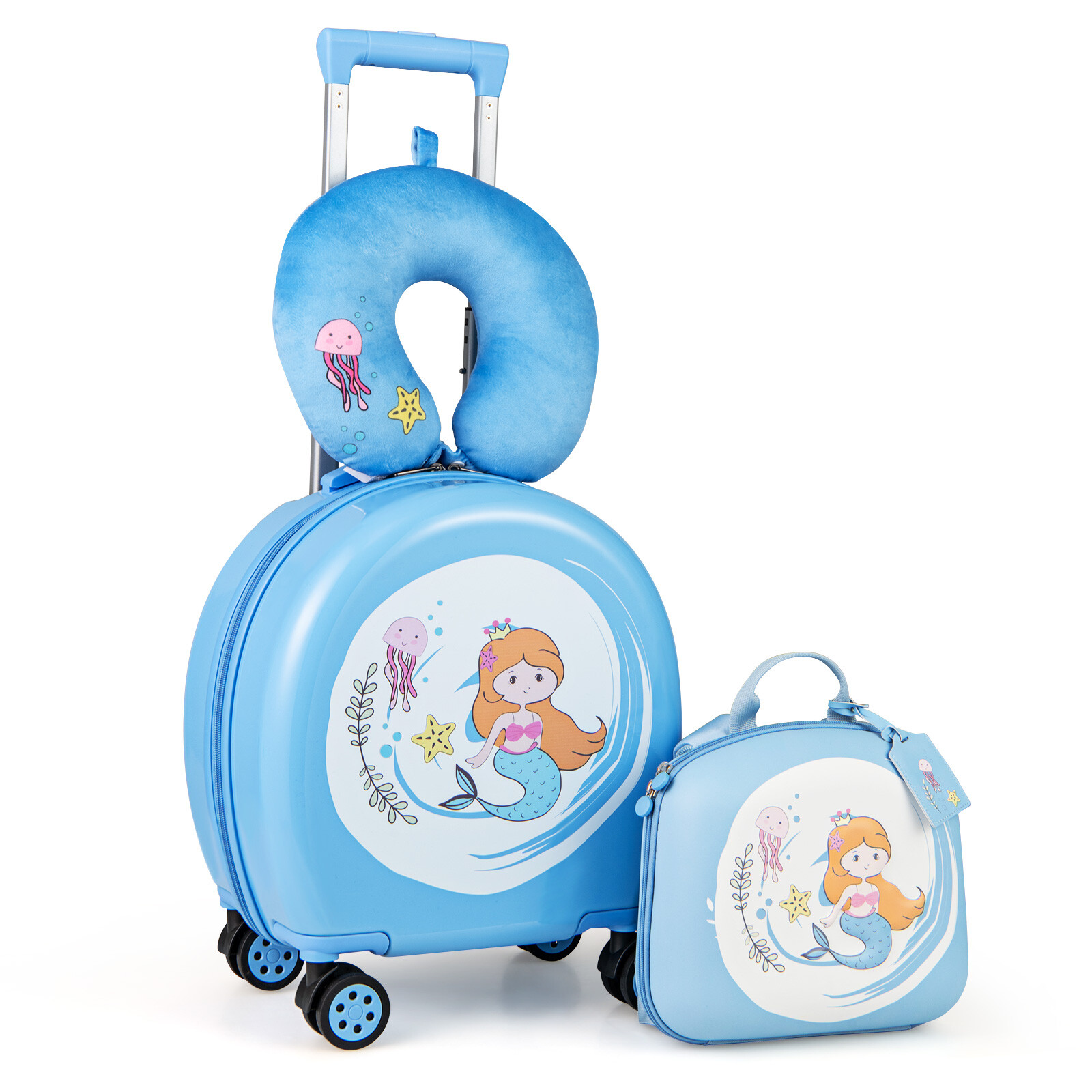 Laste kohvrikomplekt 14″ kohvriga, sinine