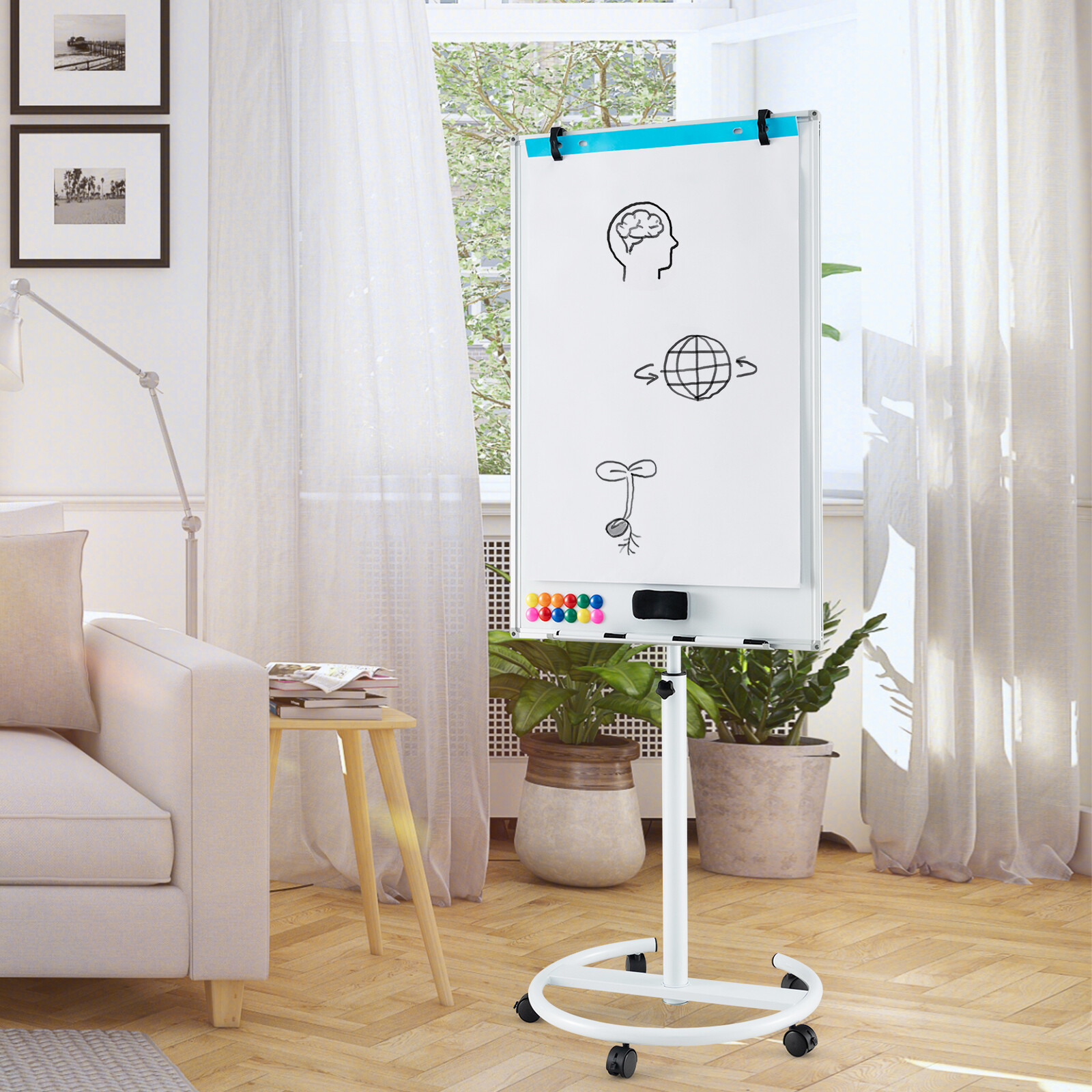 100×65 cm Reguleeritav Rullvalge Tahvel