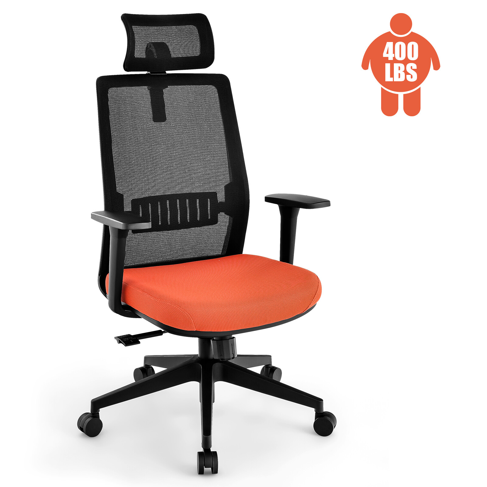Ergonoomiline kontoritool peatoega must