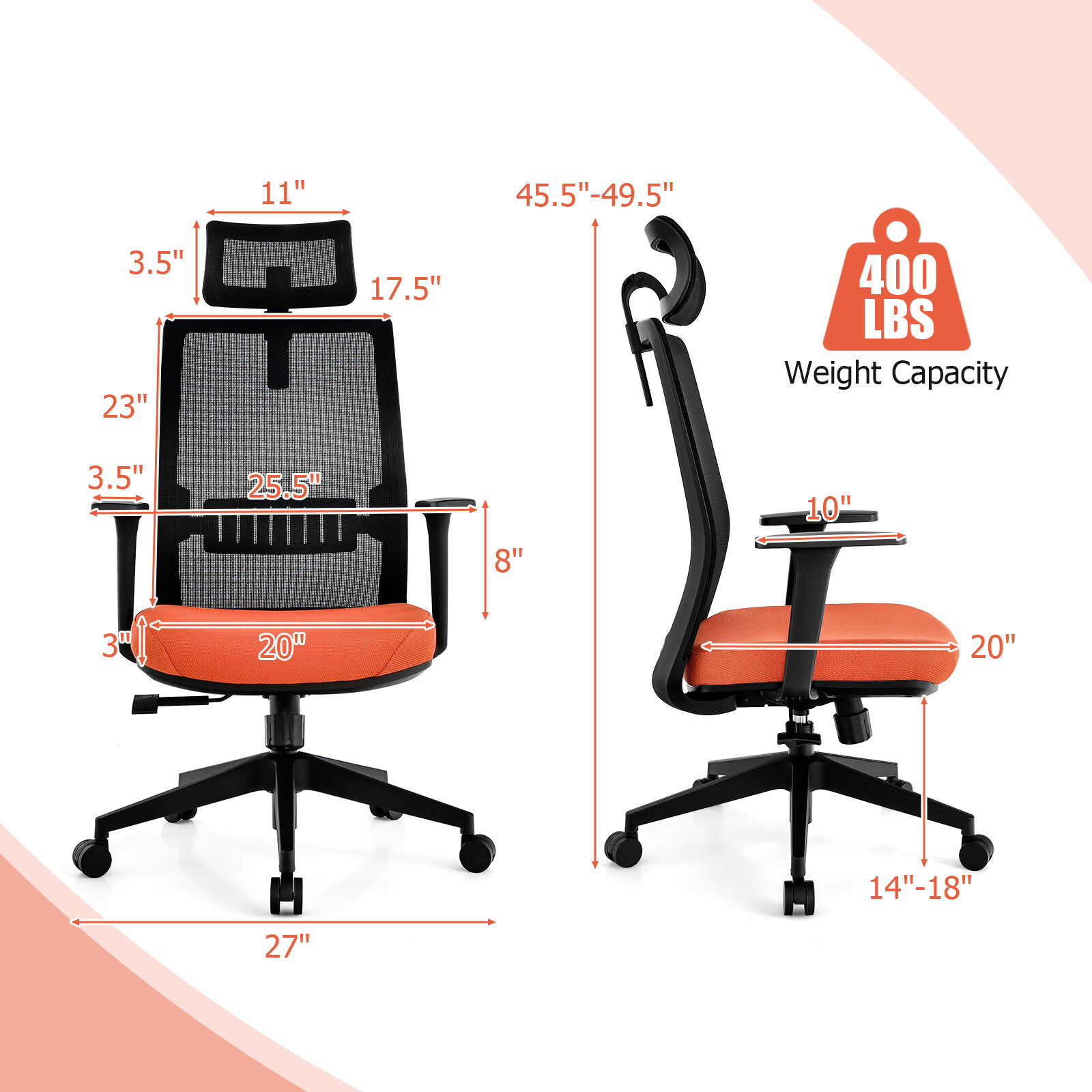 Ergonoomiline kontoritool peatoega must