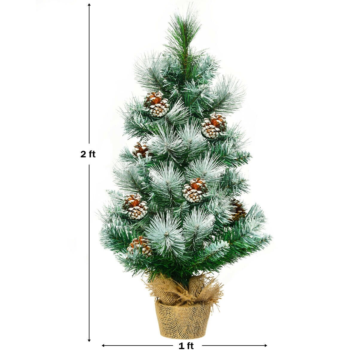 24″ Lumega Kaetud Mini Kunstkuusk