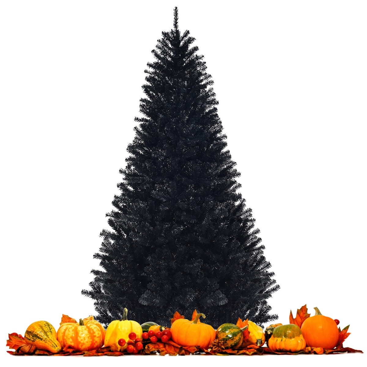 2.25 m Must Halloween Jõulupuu PVC ja Metall