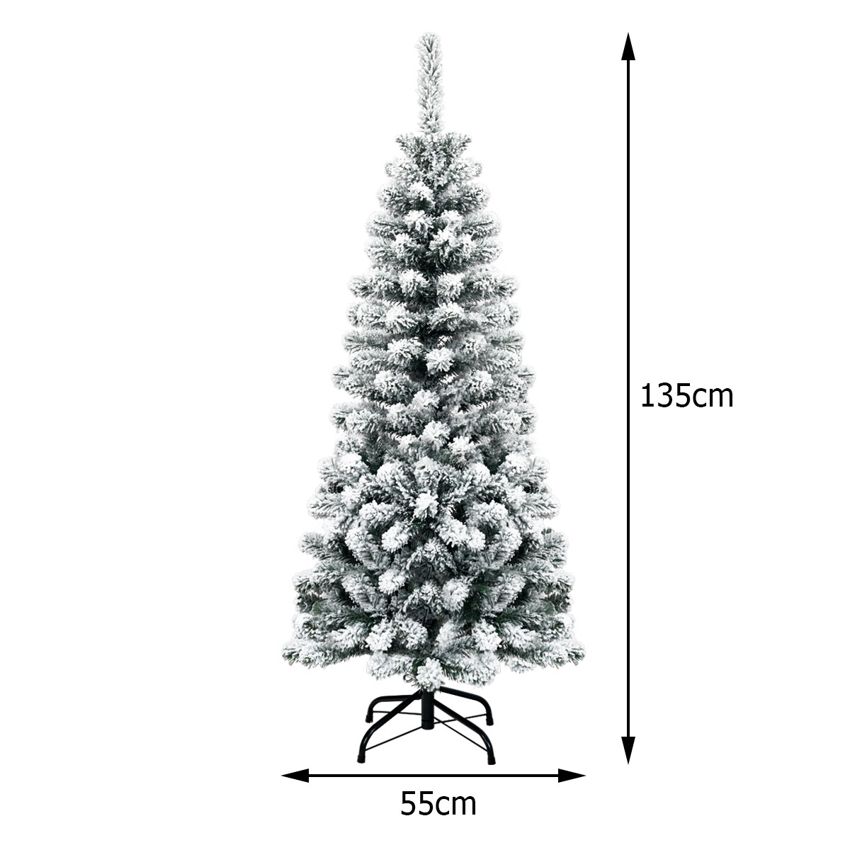 Jäägaasiga LED-valgusega kuusk 135cm