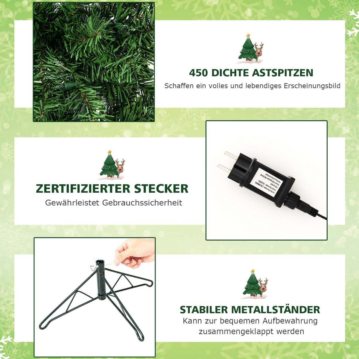 210cm poolkuusk LED-valgusega