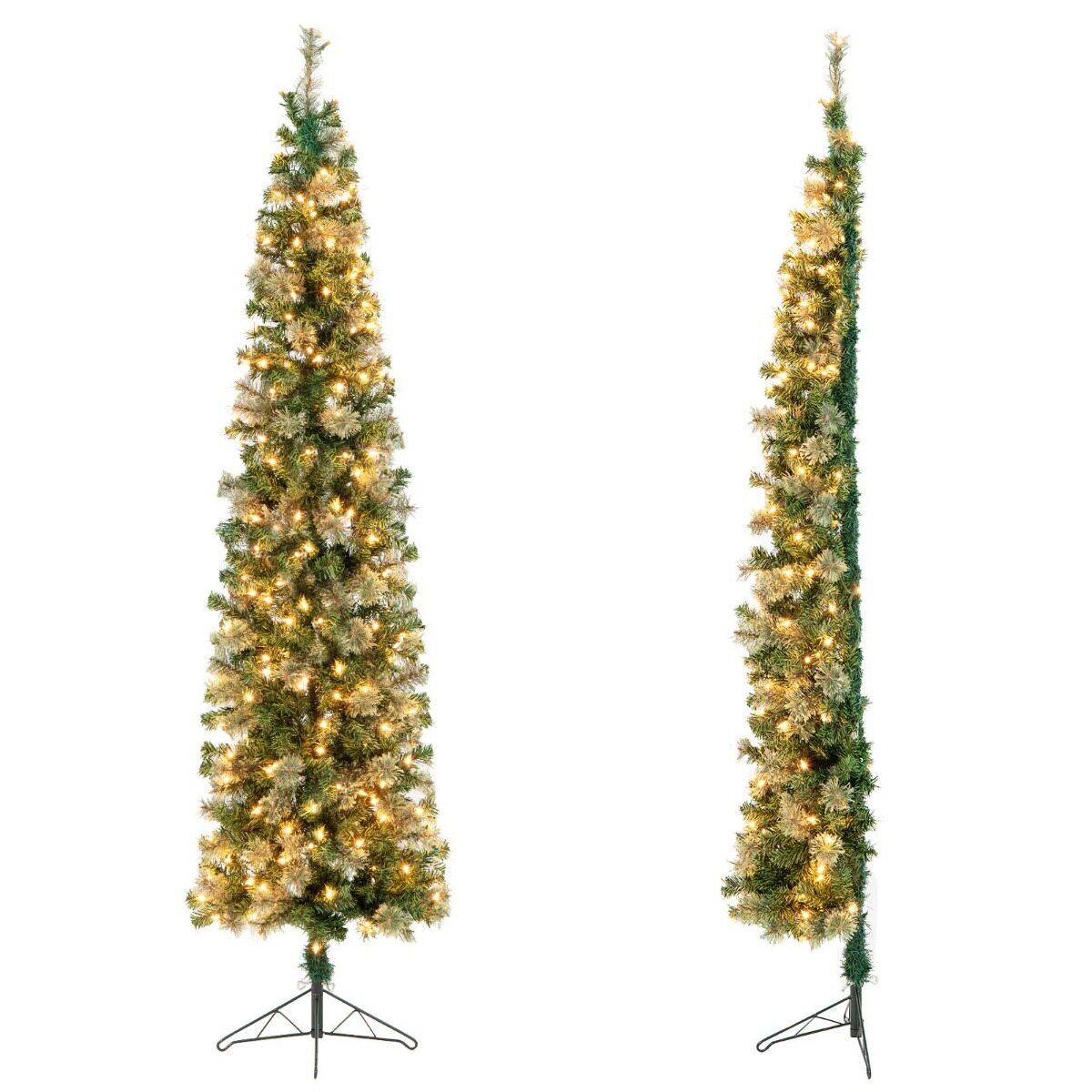 210cm Poolkuusk LED-valgustusega