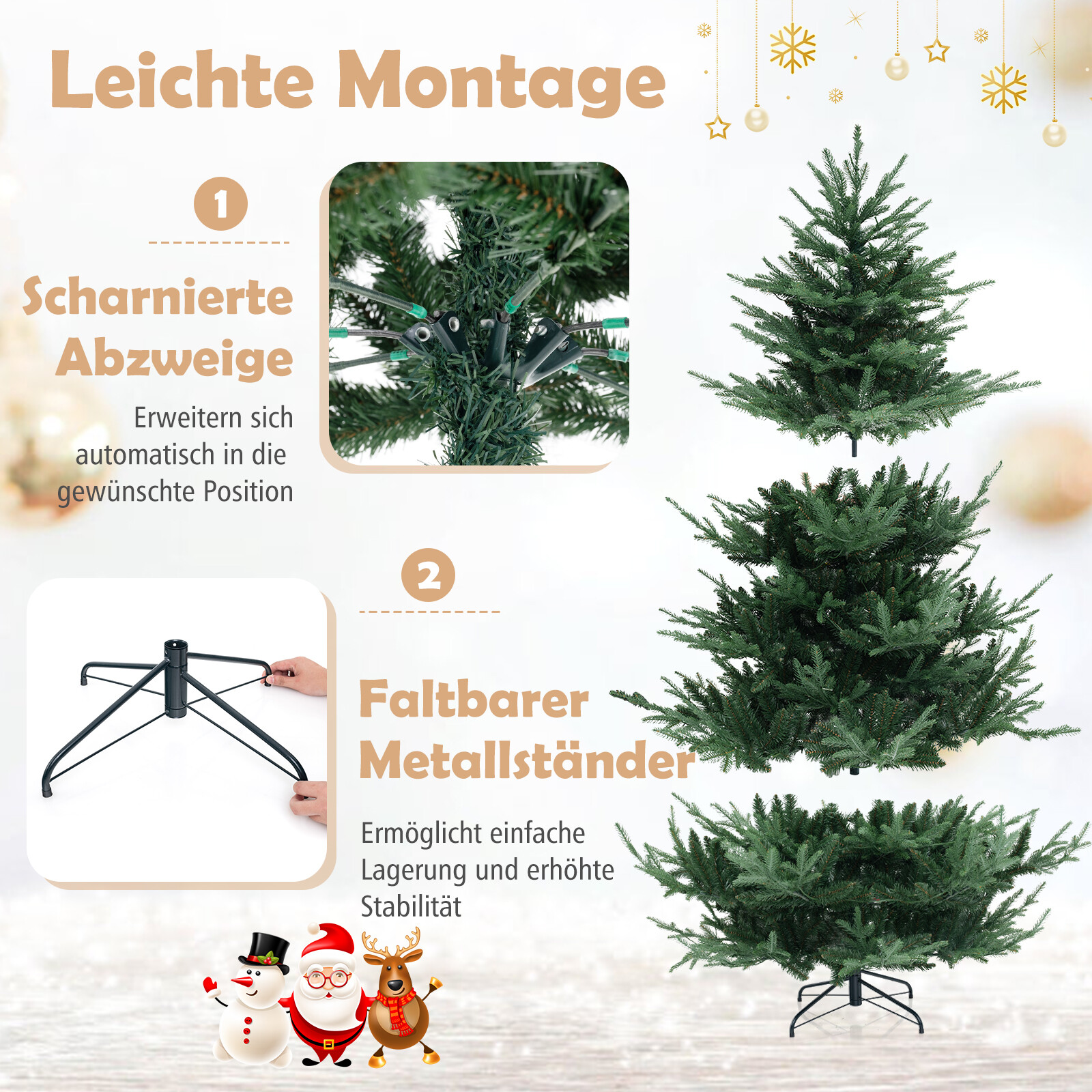 210 cm Kunstkuusk 340 LED-valgusega