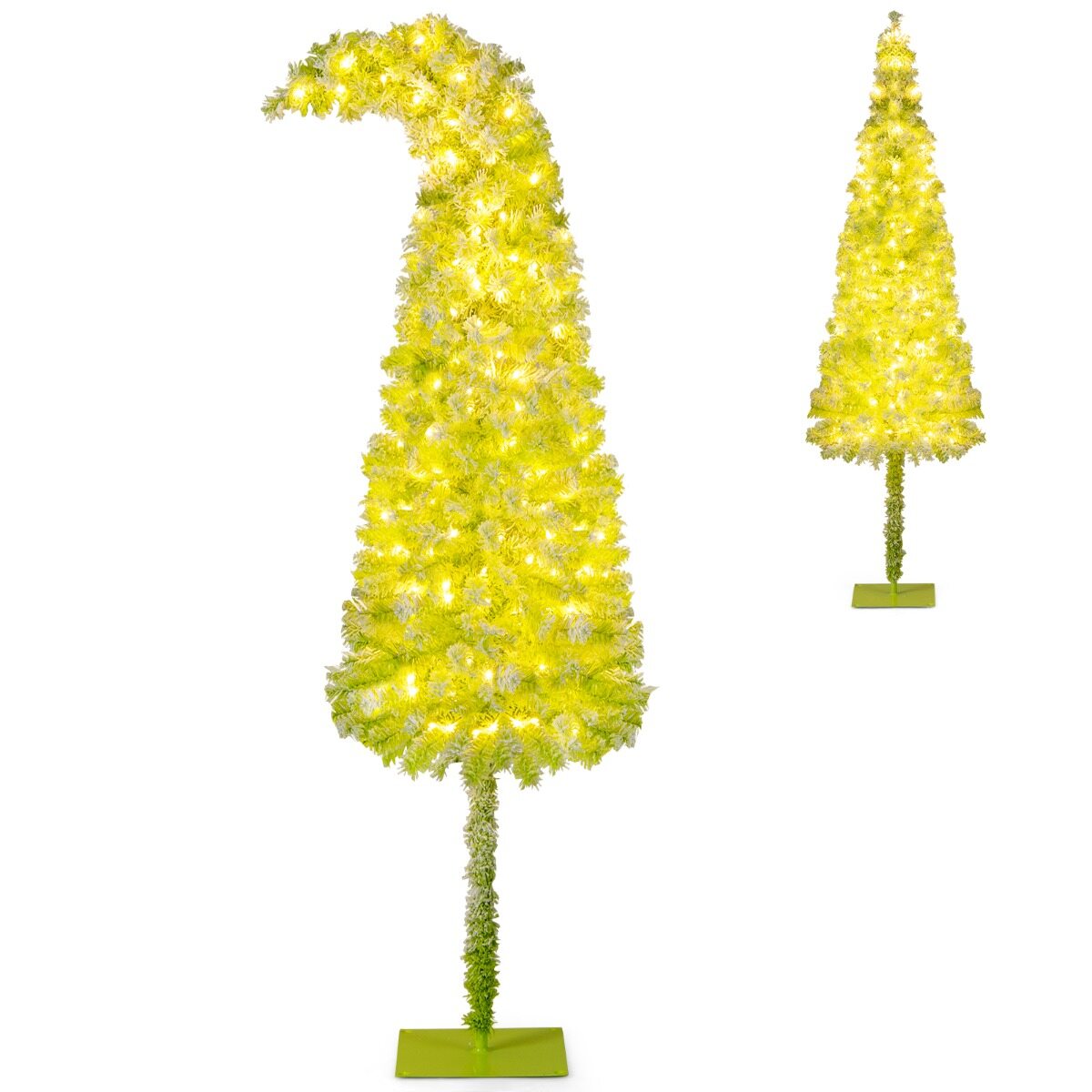210cm LED-kuusepuu 366 oksa painduvate tippudega